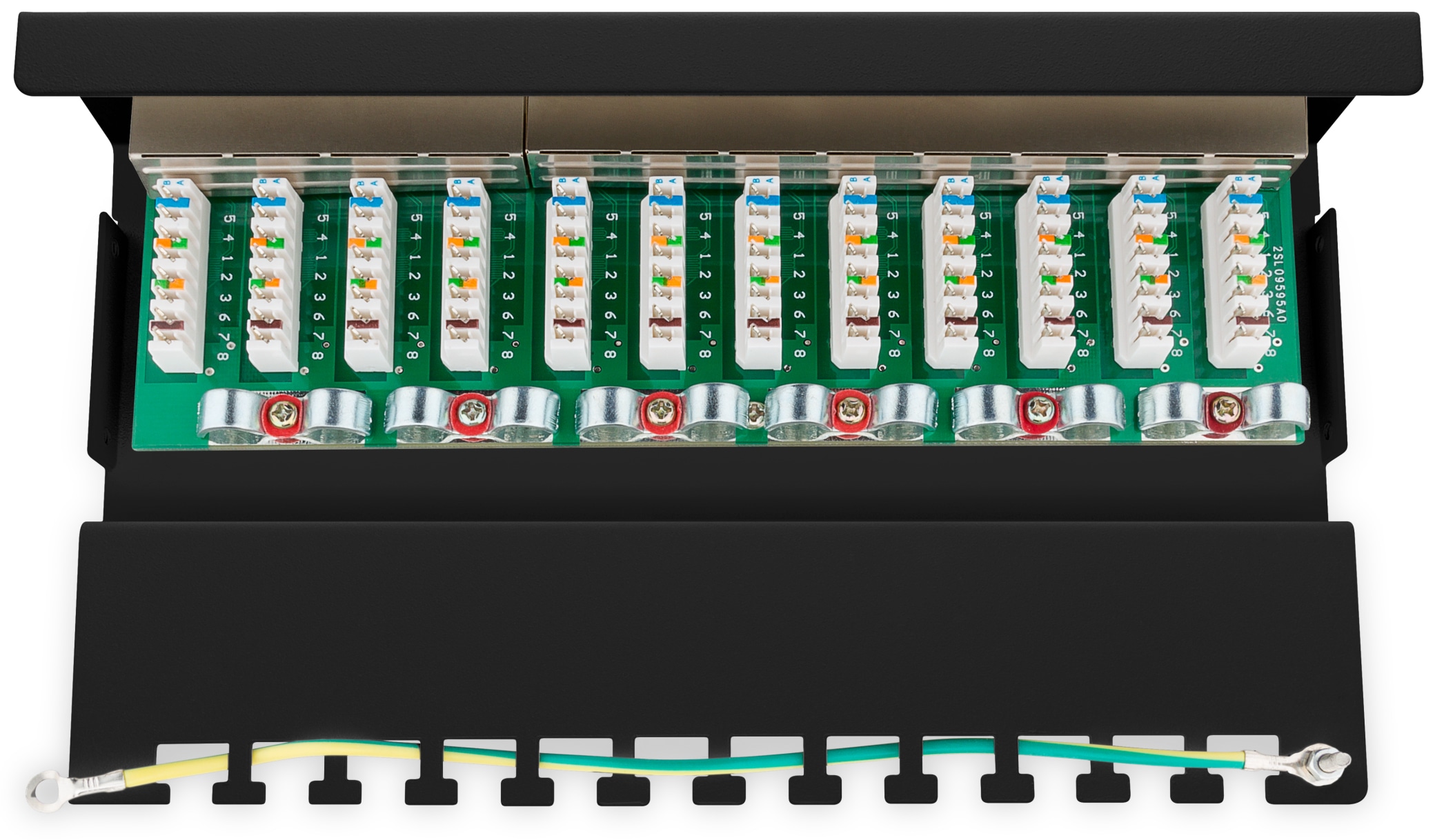 GOOBAY CAT.6 Patchpanel 69307, Mini, 12-fach, STP, schwarz