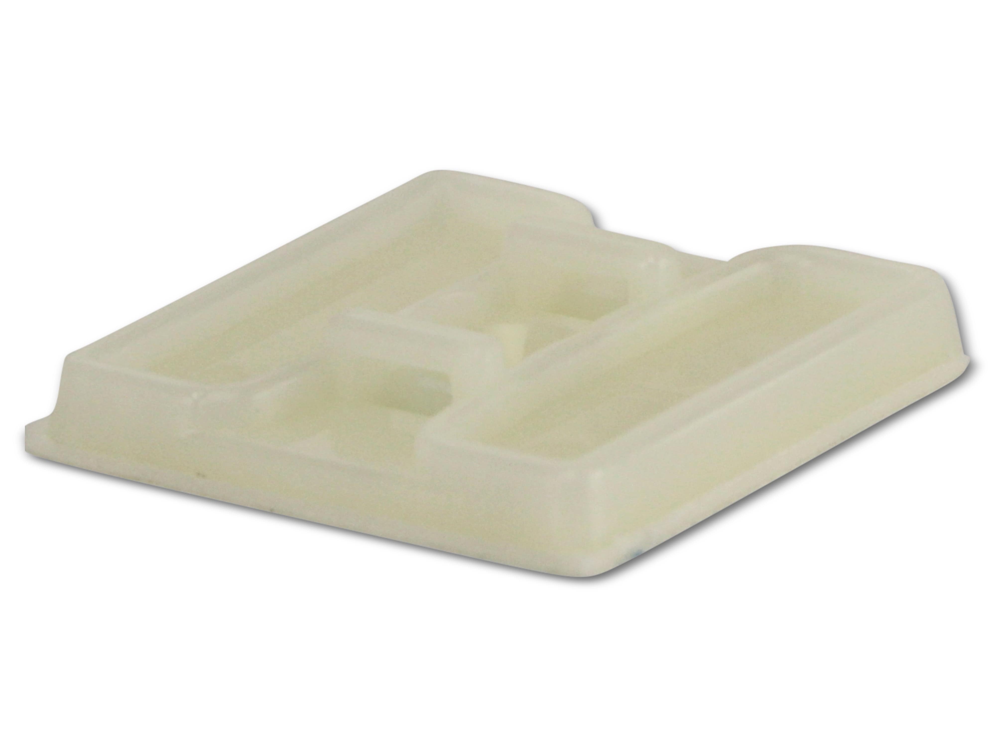 KSS Befestigungssockel selbstklebend Polyamid 6.6, Natur, L=29,2, B=29,2, 1 Stück