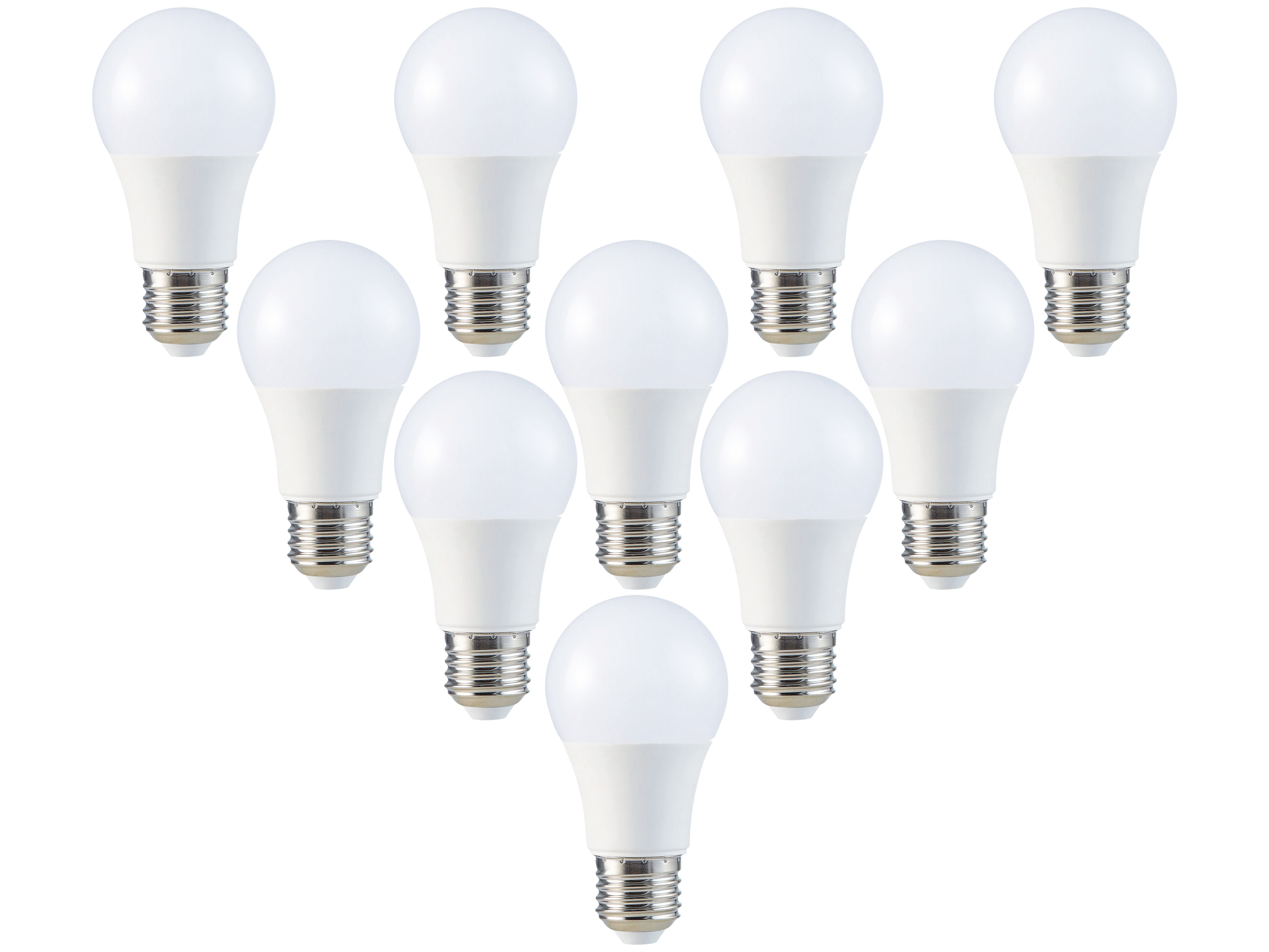 V-TAC LED-Lampe VT-2099, E27, EEK: F, 8,5 W, 806 lm, 3000 K, 10 Stück