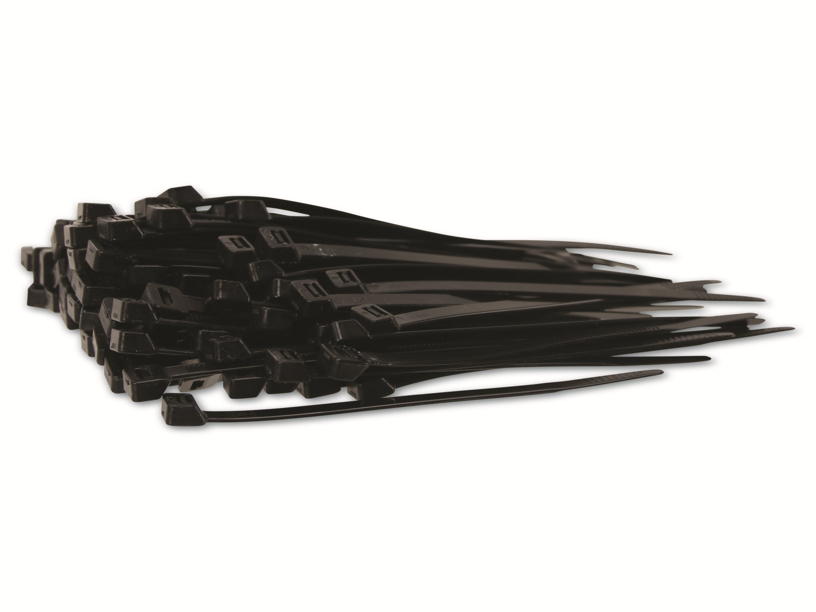 KSS Kabelbinder-Sortiment Polyamid 6.6, schwarz, 150x7,6, UV-beständig, 100 Stück