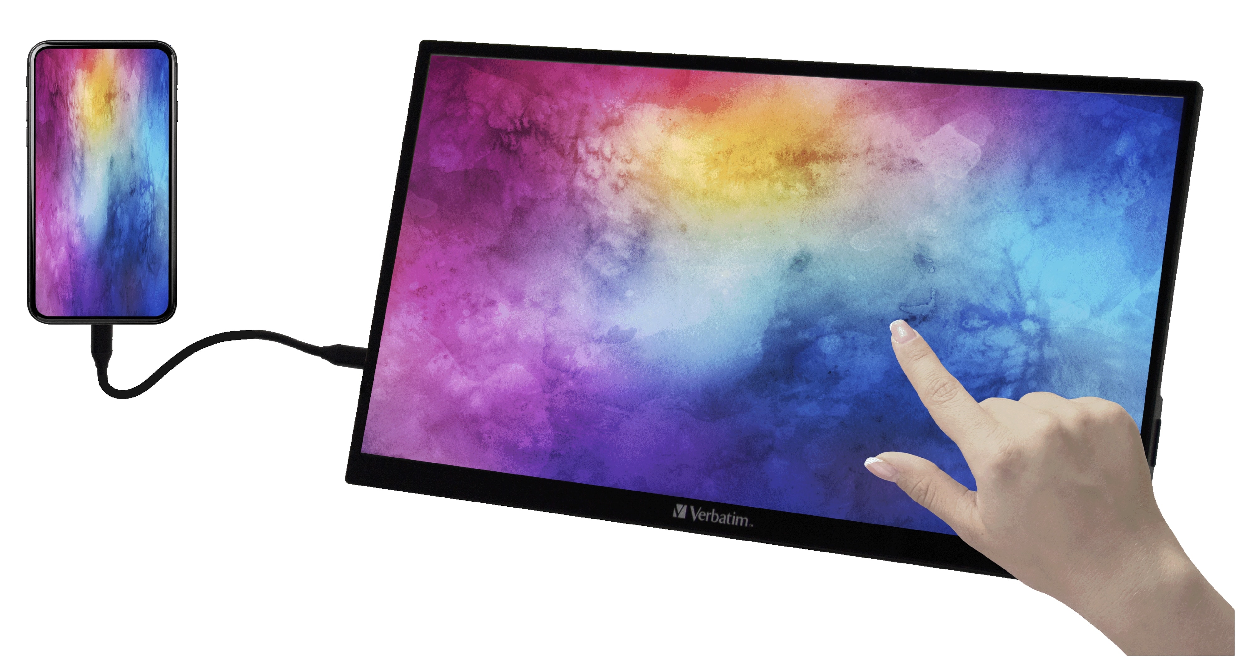 VERBATIM Tragbarer Monitor PMT-15, 39,6 cm (15.6"), HDMI, USB-C