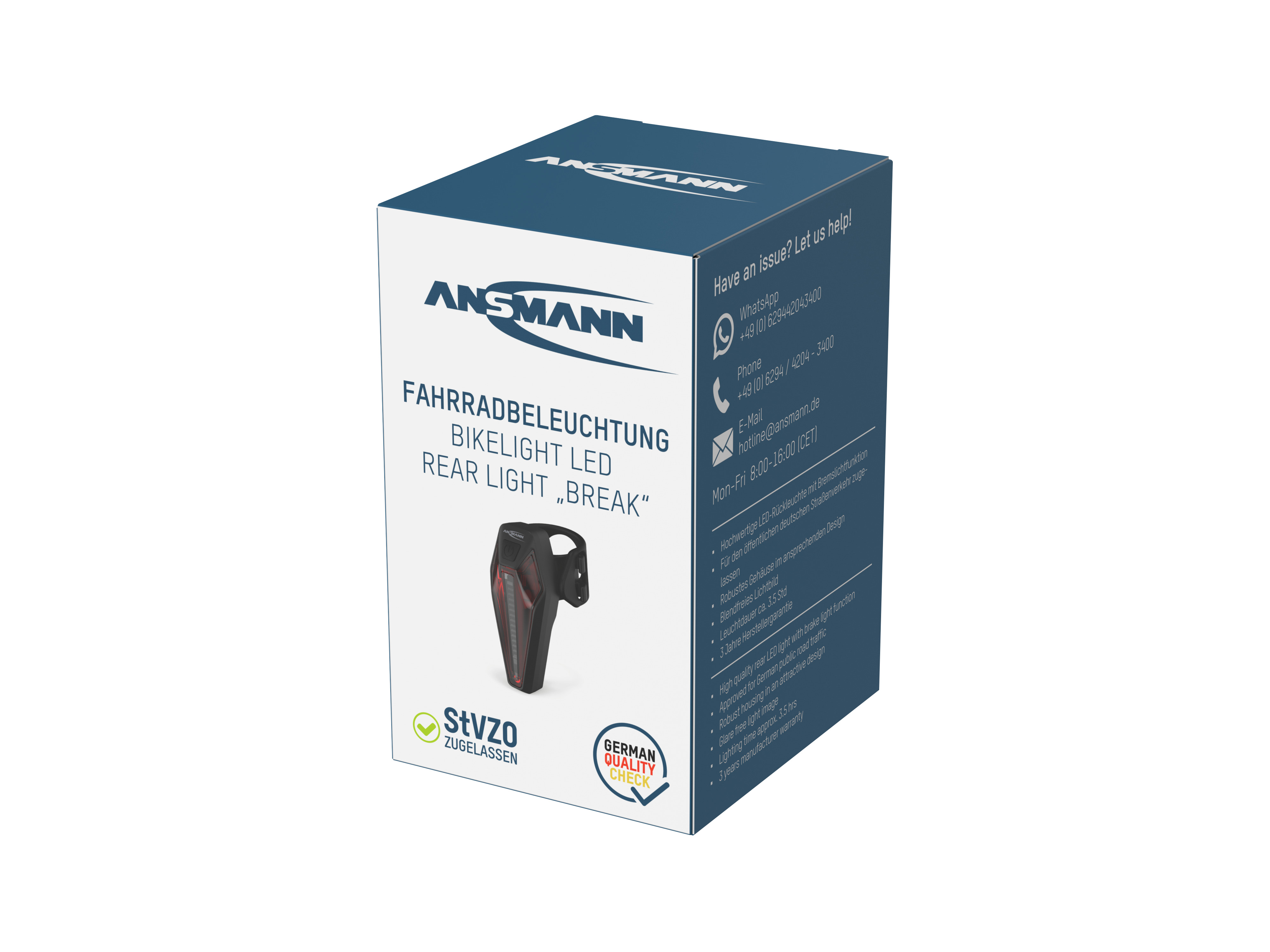 ANSMANN Akku-LED-Rückleuchte, 1600-0553