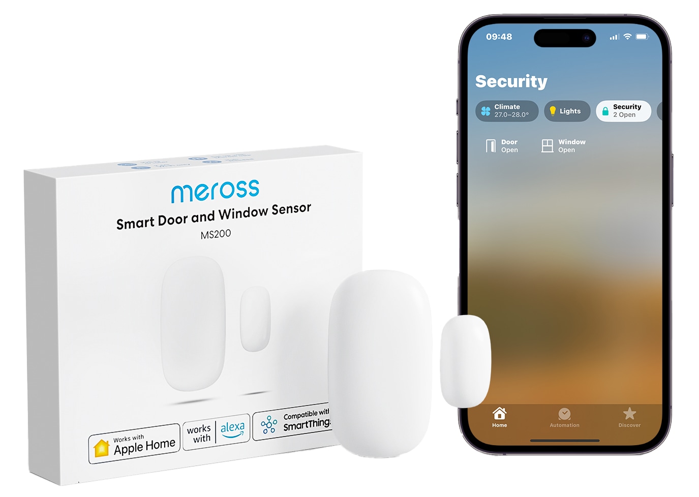 MEROSS Smart Wireless Tür-/Fenstersensor MS200HK-EU MEROSS Smart Wireless Tür-/Fenstersensor MS200HK-EU
