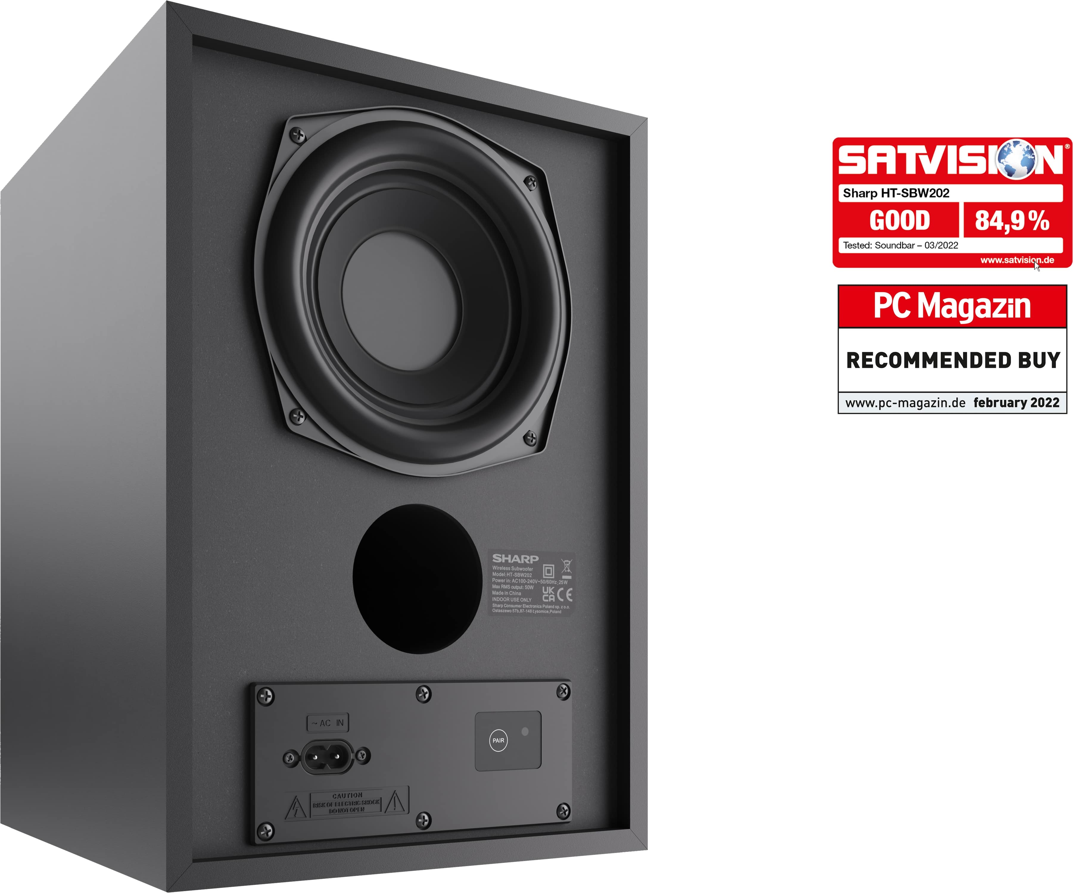 SHARP Soundbar-System HT-SBW202, Subwoofer, Bluetooth, HDMI, 200 W SHARP Soundbar-System HT-SBW202, Subwoofer, Bluetooth, HDMI, 200 W