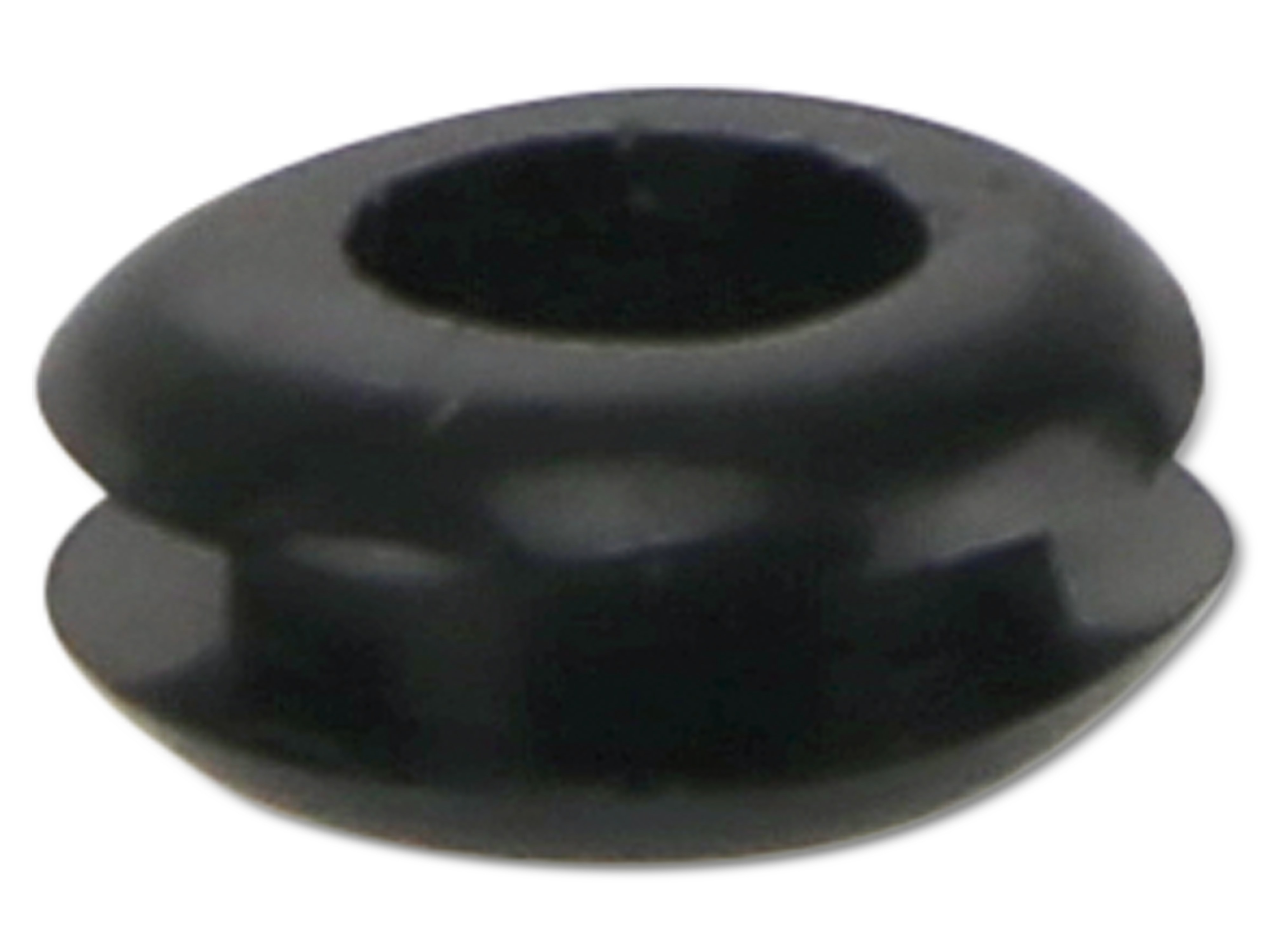 KSS Kabeldurchführungstülle PVC weich, schwarz, Plattenstärke 1,7, Loch-Ø 5, offen, 1 Stück