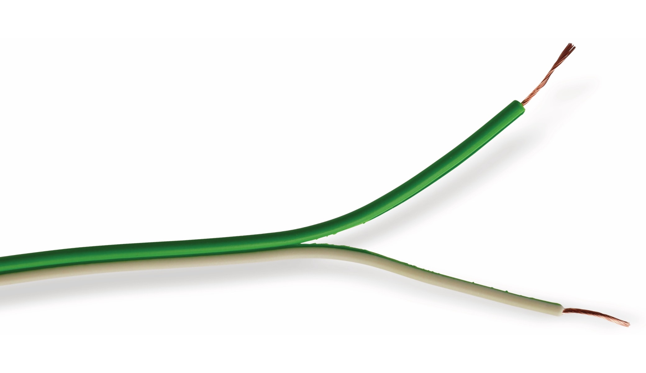 Zwillingslitze, 2x 0,14 mm², weiß/grün, 10 m