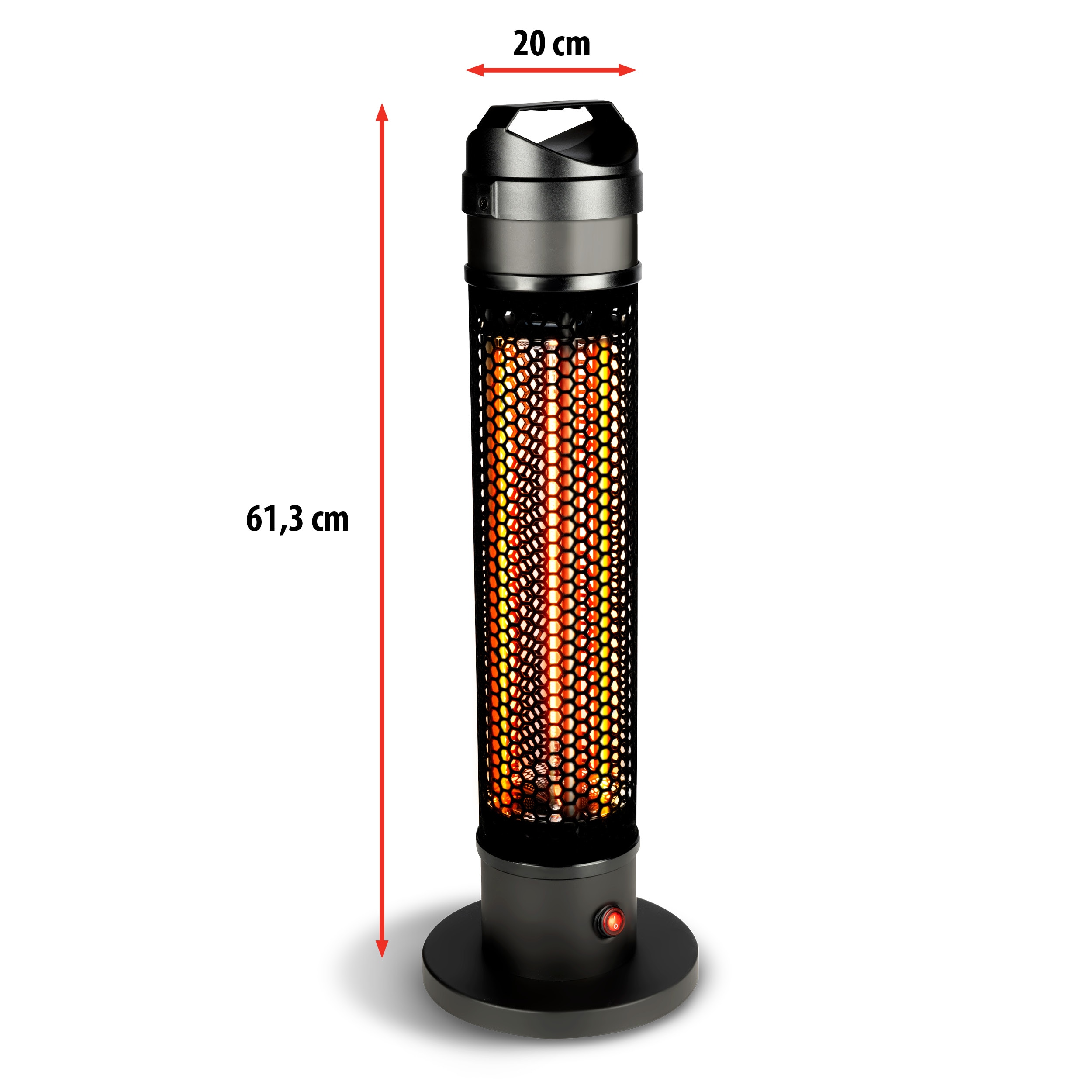 ALPINA Heizstrahler, 800 W, schwarz, In/Outdoor