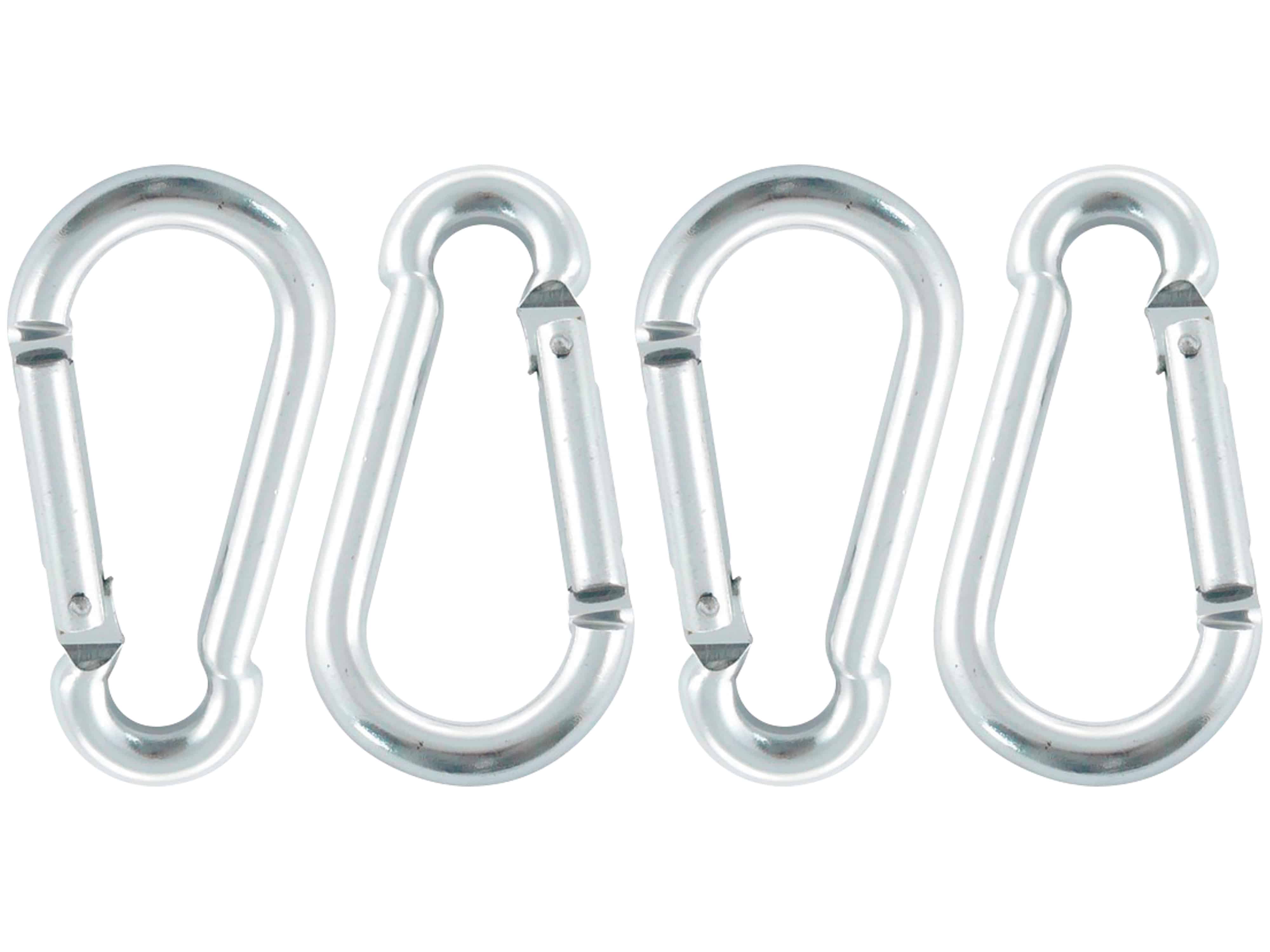 MARINETECH Karabinerhaken, Aluminium, silber, 8x80 mm, 4 Stück MARINETECH Karabinerhaken, Aluminium, silber, 8x80 mm, 4 Stück