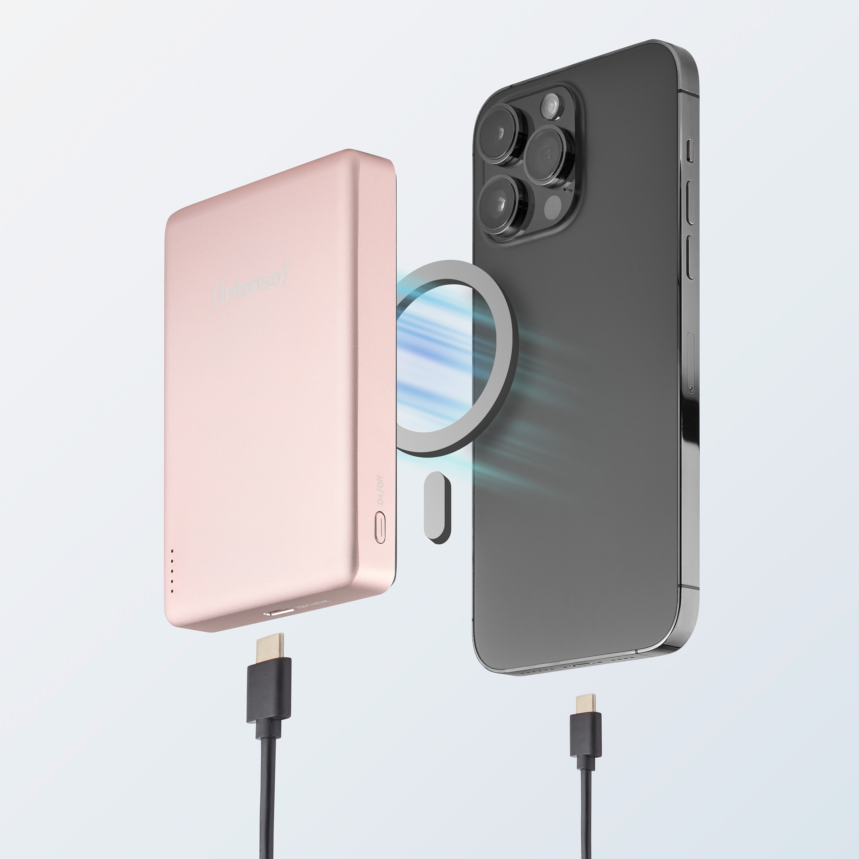 INTENSO Powerbank Magnetic Wireless, MW 10000, rose