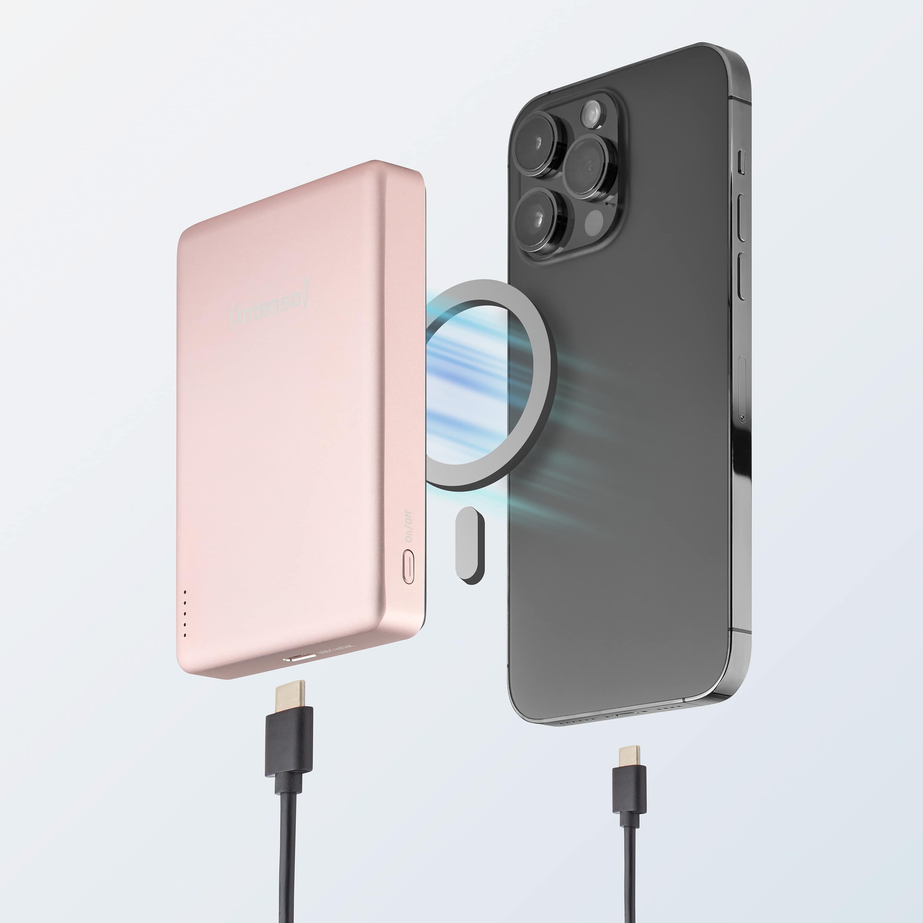 INTENSO Powerbank Magnetic Wireless, MW 10000, rose