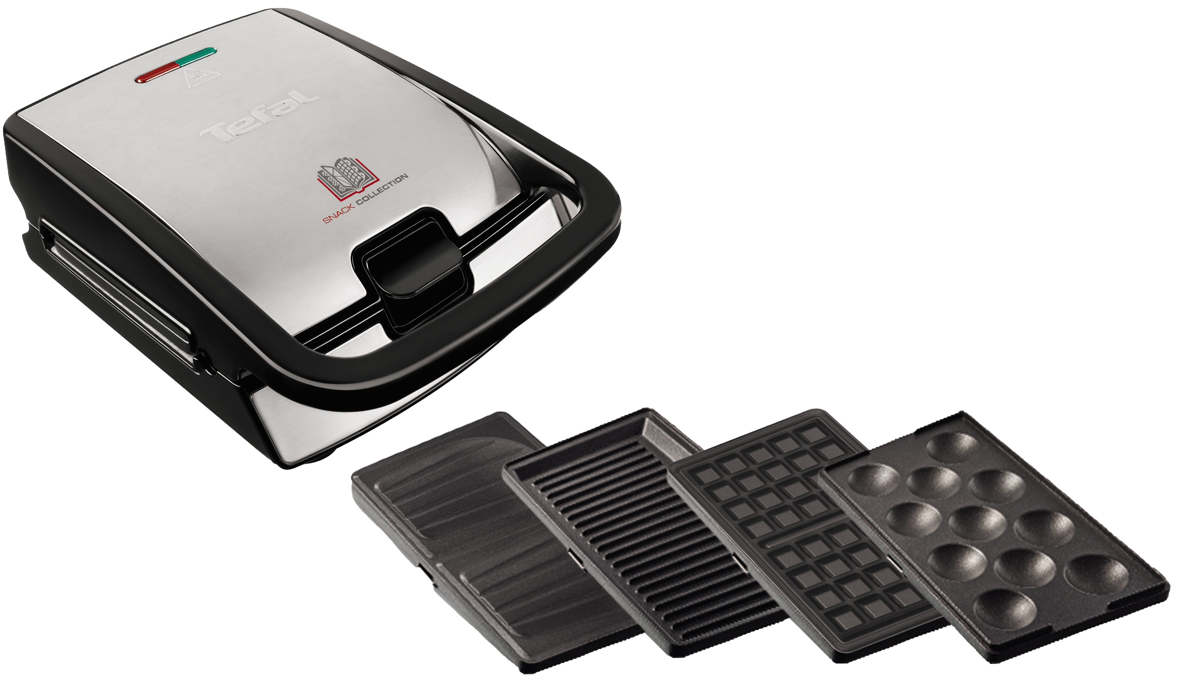 TEFAL Snack Collection 4-er Set, SW854D, Snack-Kombigerät, 4 Plattensets