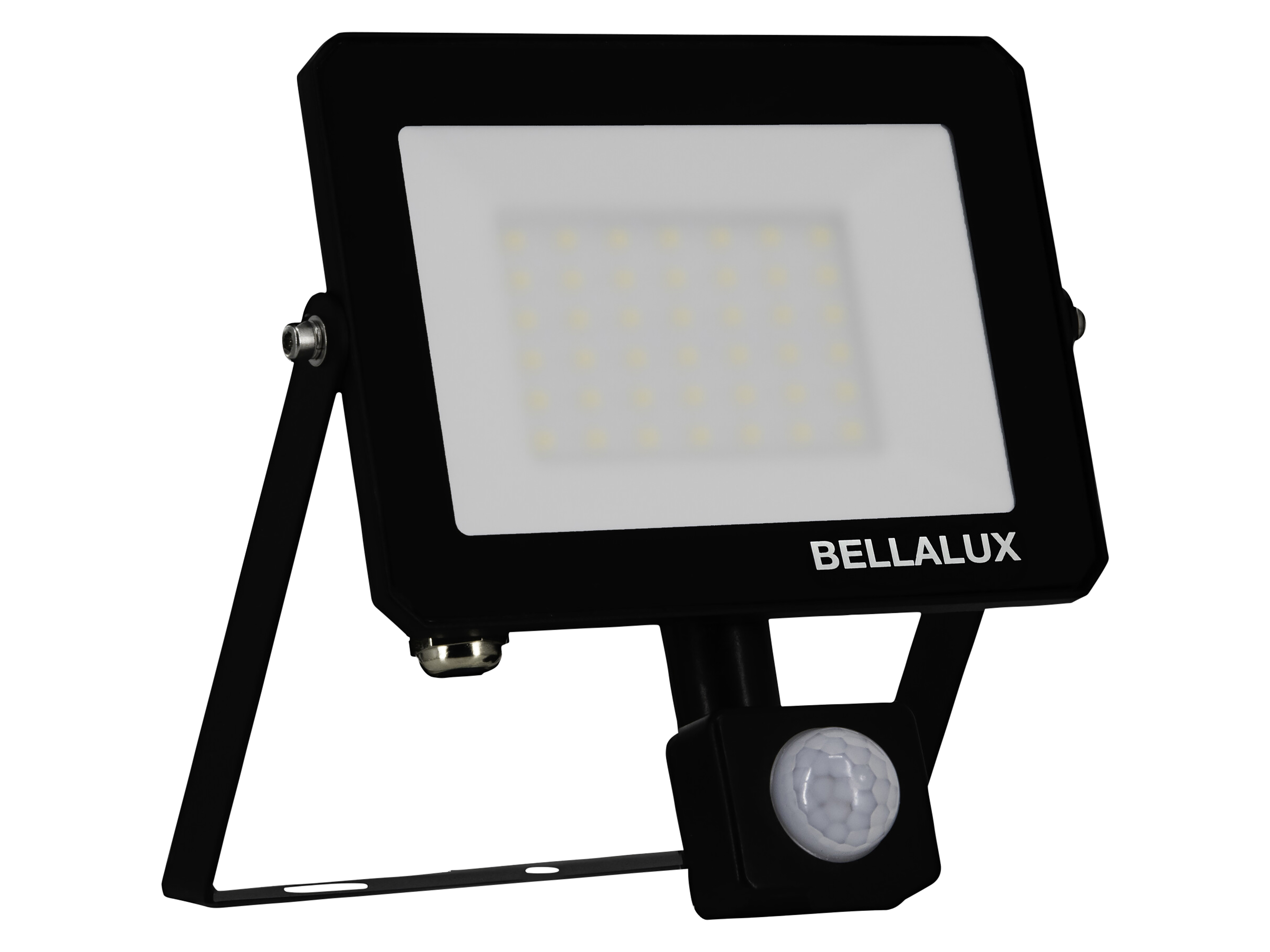 BELLALUX LED-Fluter, 30W, 4000K, 2700lm, neutralweiß, IP65, mit Bewegungsmelder, schwarz
