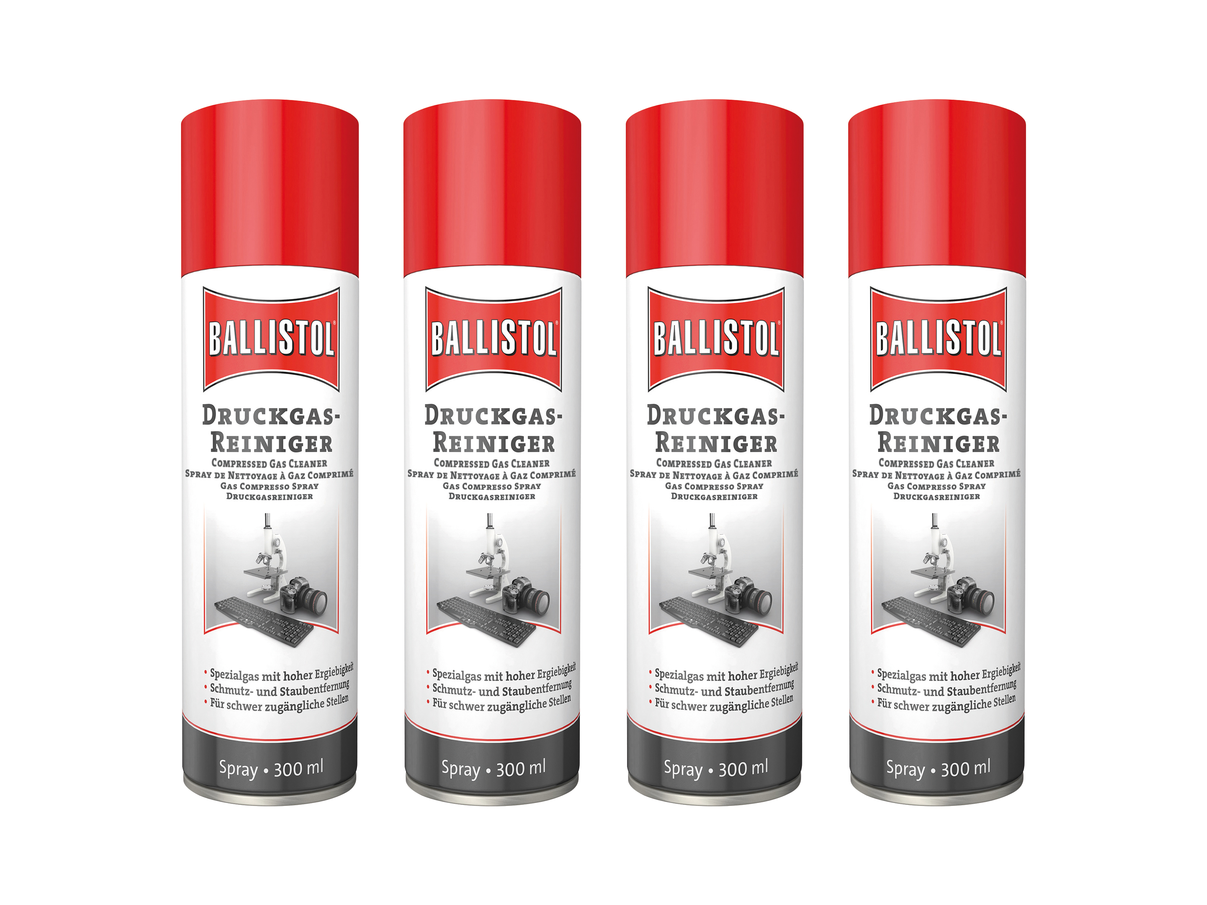 BALLISTOL Druckgas-Reiniger Spray, 300 ml, 4 Stück BALLISTOL Druckgas-Reiniger Spray, 300 ml, 4 Stück