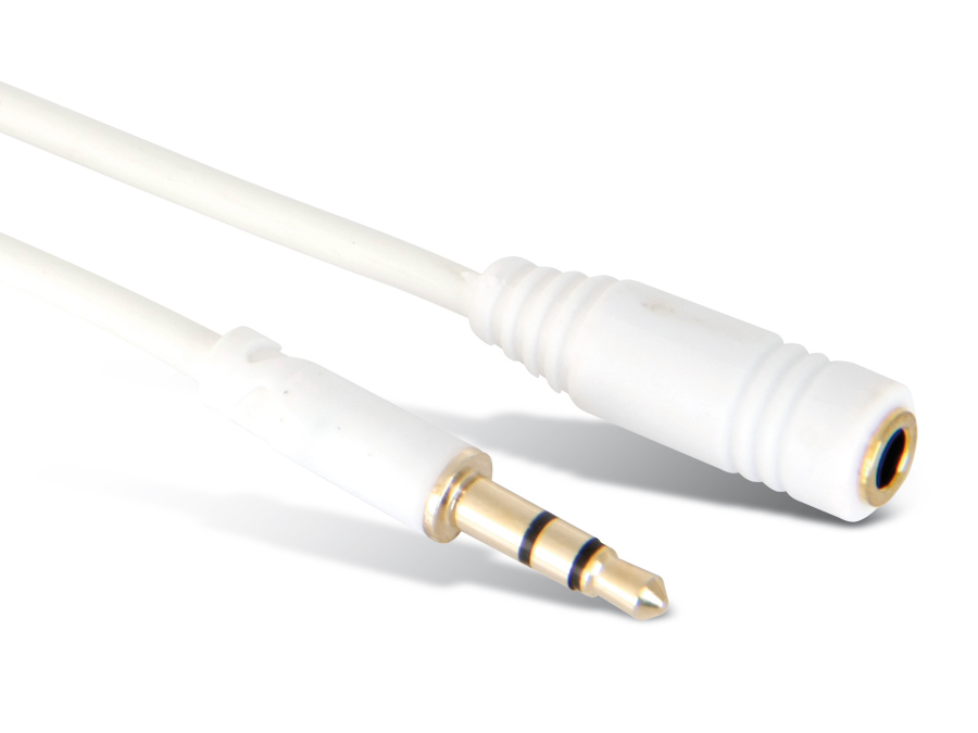 S-IMPULS Superslim Klinken-Verlängerung, 1,5 m, weiß