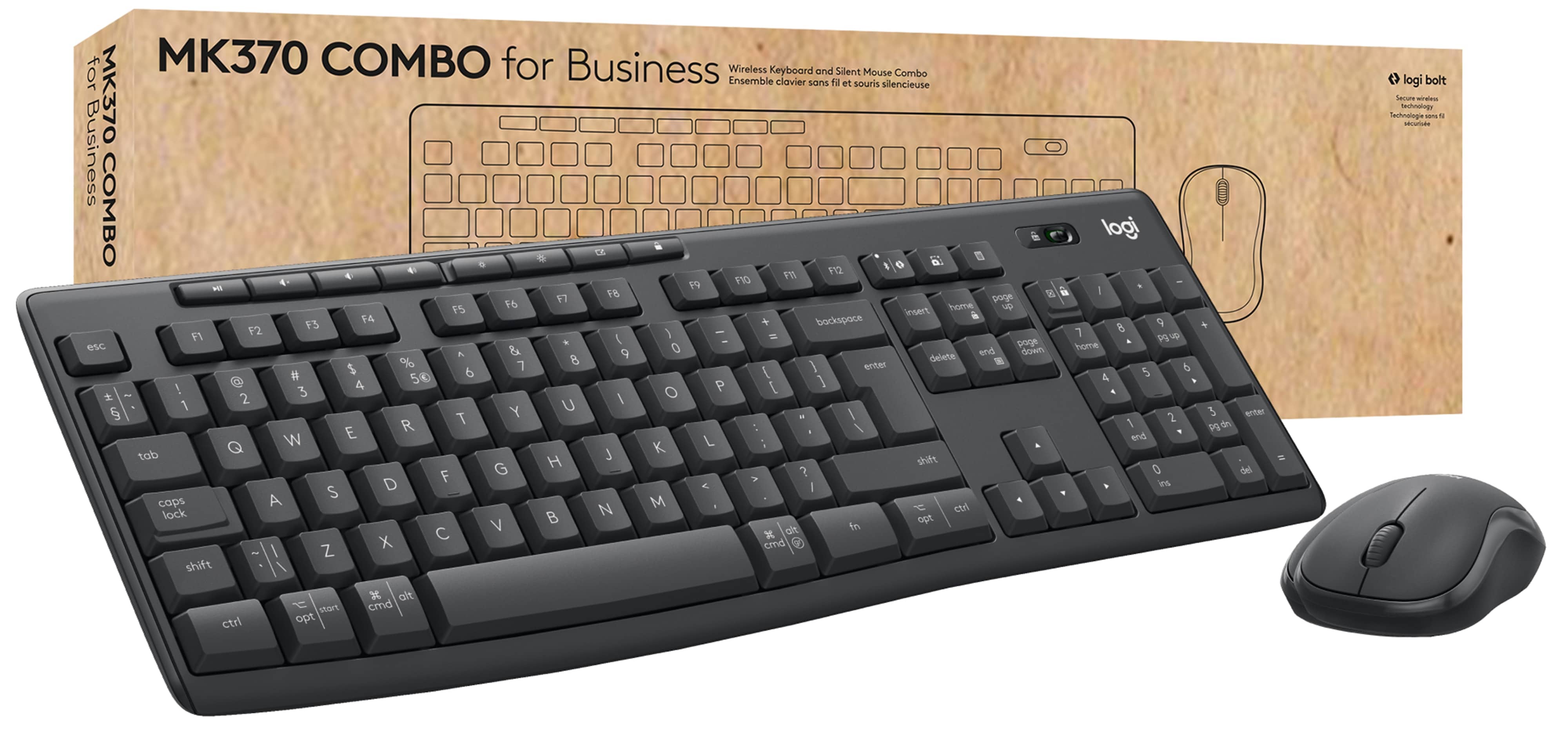 LOGITECH Tastatur- und Mausset MK370 Combo for Business