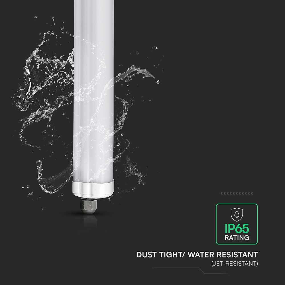 V-TAC LED-Deckenleuchte VT-2162876, EEK: E, 48W, 6480lm, 4000K, 120°, IP65, 150cm