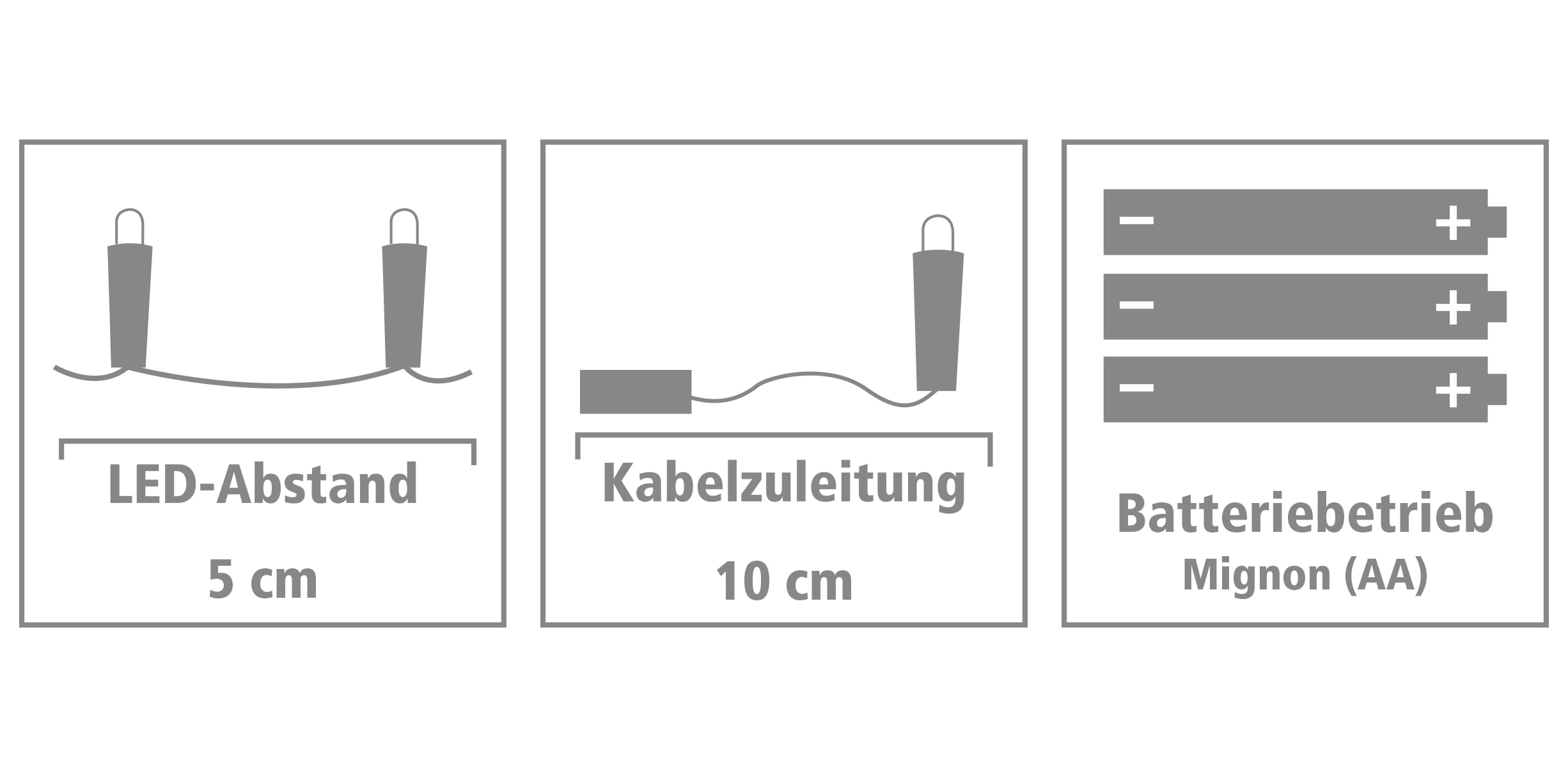 LED-Lichterkette, Silberdraht, 80 LEDs, bunt, Batteriebetrieb