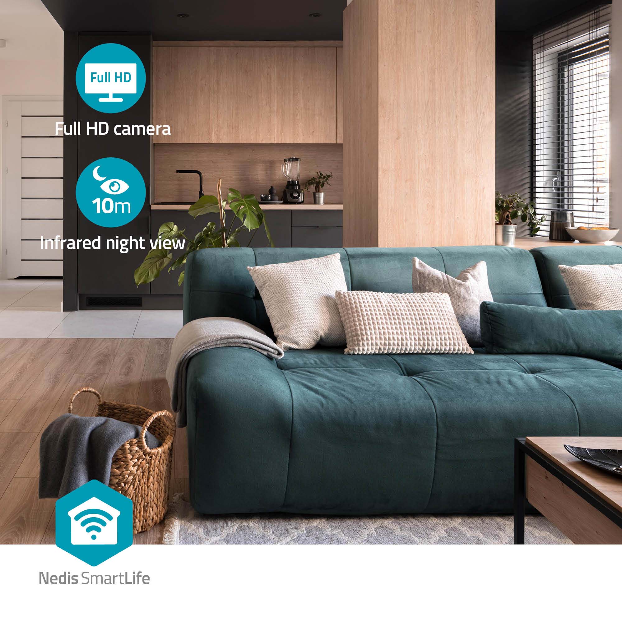 NEDIS Überwachungskamera SmartLife, WIFICBO50WT, Außen, Wi-Fi, weiß