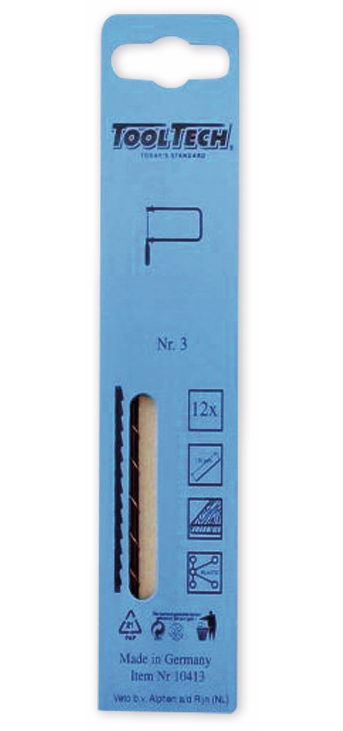 Sägeblätter für Laubsäge 130 mm. Nr. 3, 12 Stück