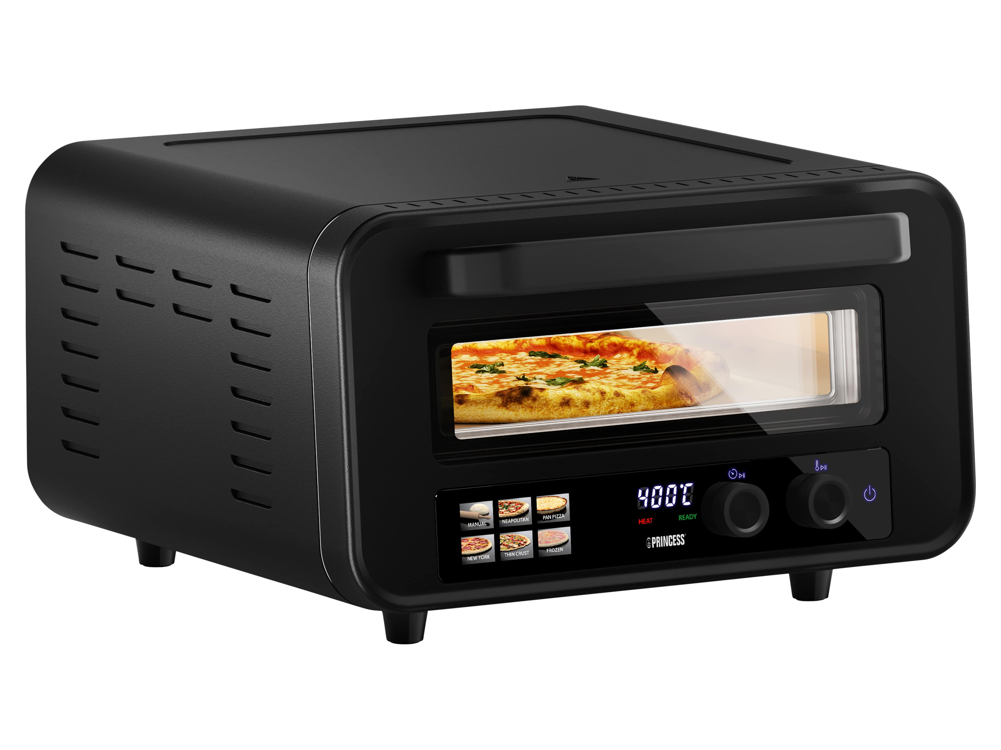 PRINCESS Pizzaofen Pro Max, 15L, 400°C, mit Pizzastein & Schaufel, 2100W
