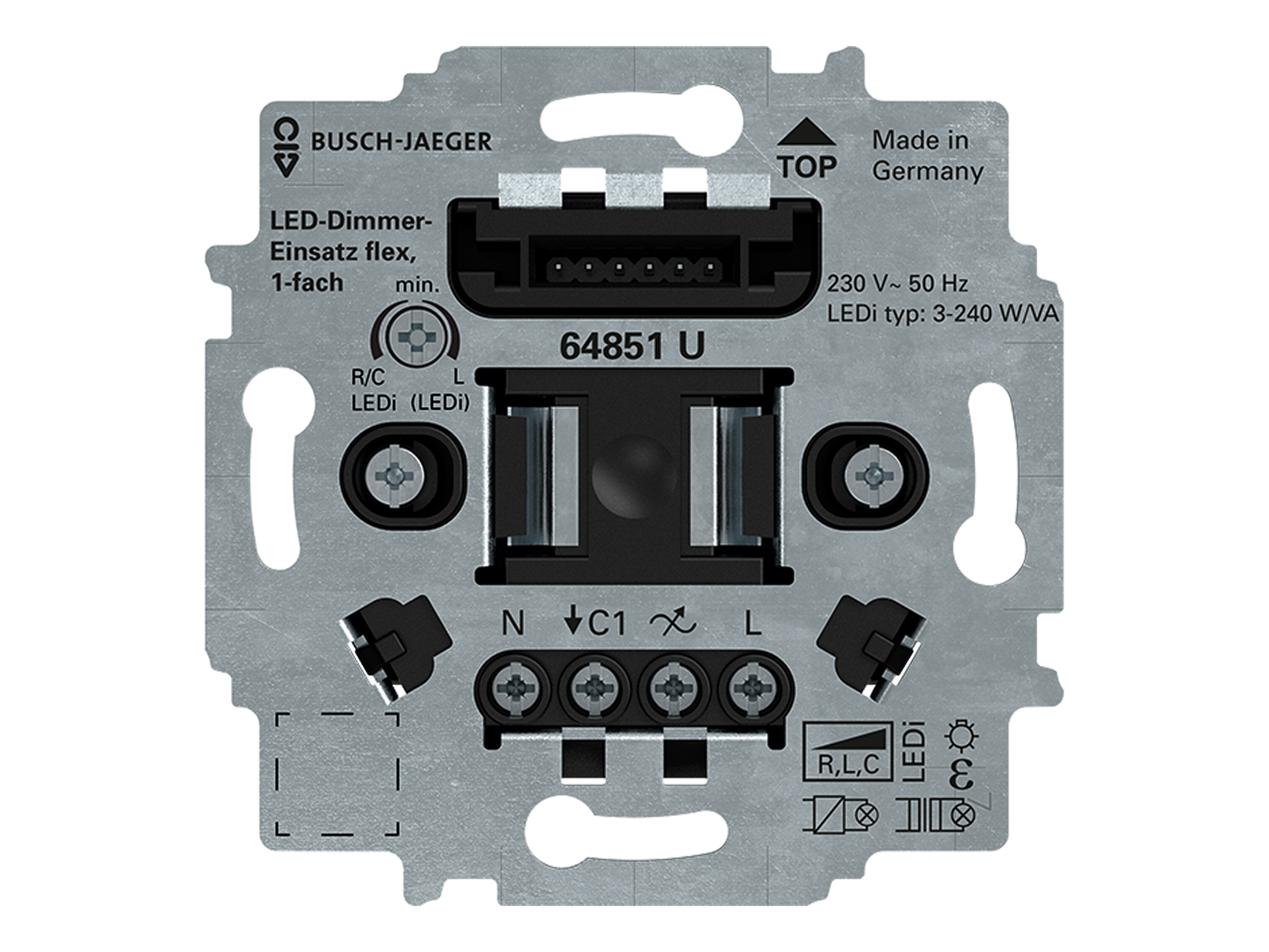BUSCH-JAEGER LED-Dimmer-Einsatz flex 64851 U, 1-fach