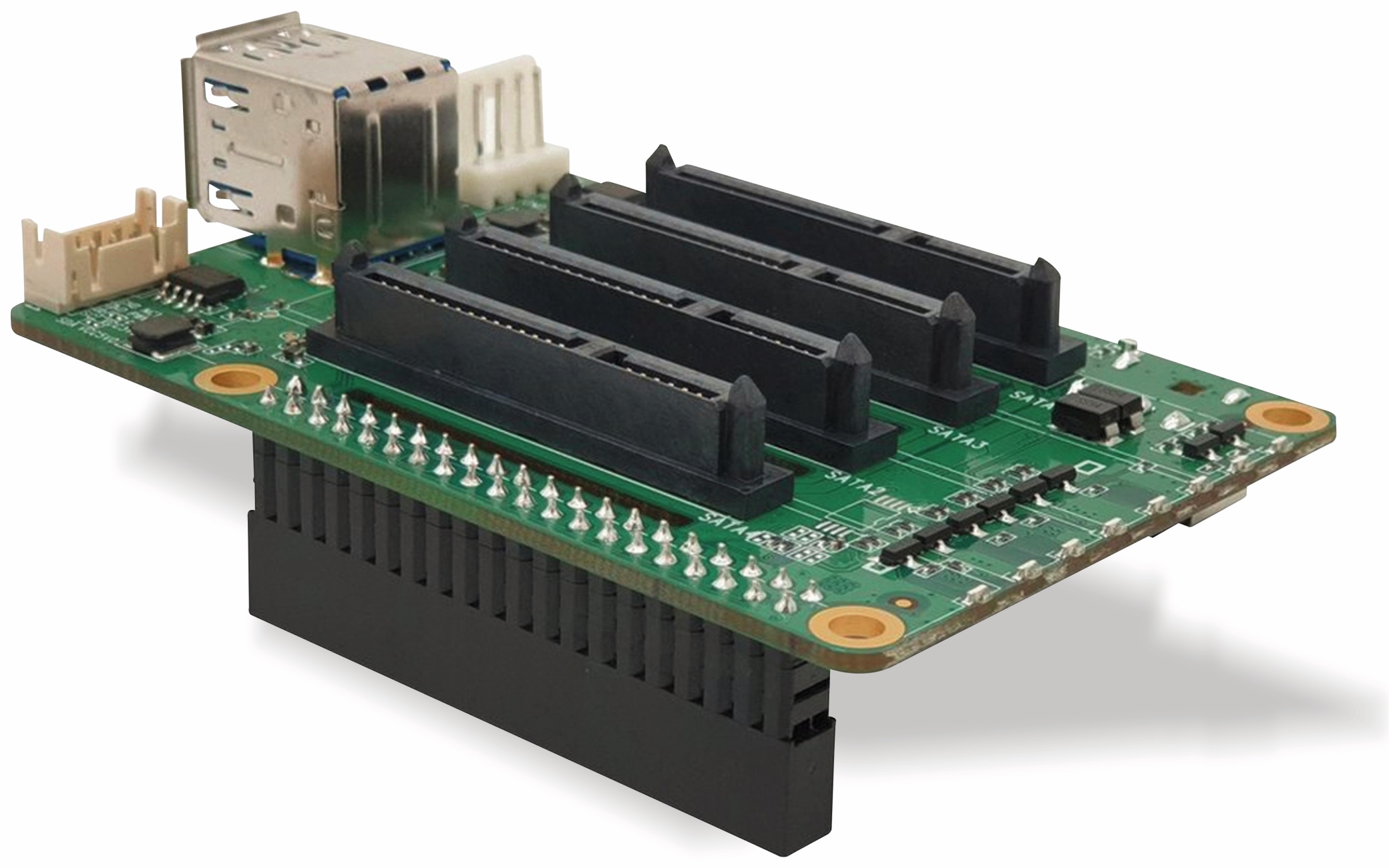 RASPBERRY PI 4 SATA Quad HAT NAS Platine für Netzwerkspeicher