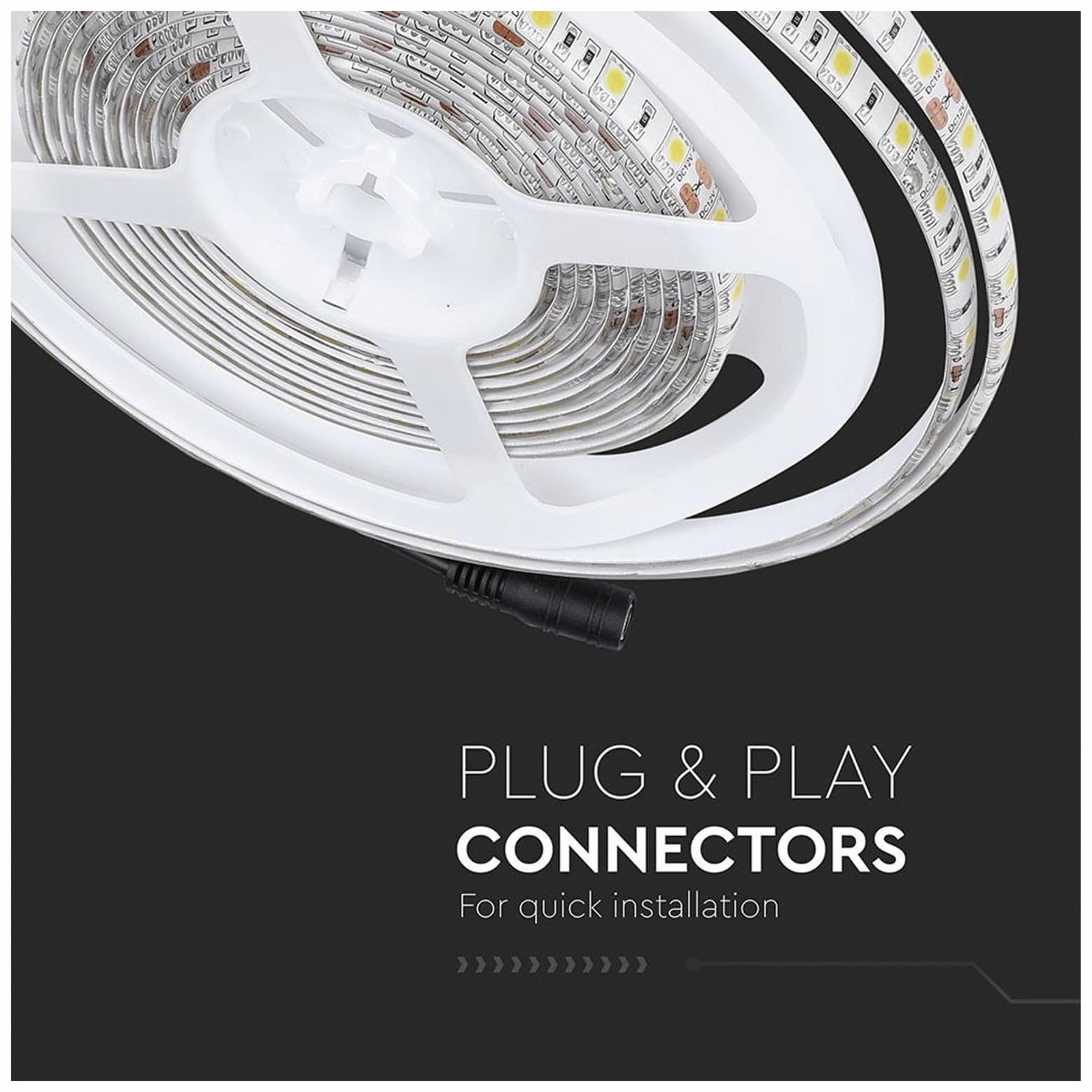 V-TAC LED-Strip VT-5050, 300 LEDs, 5 m, 12V, IP 65, 4000 K