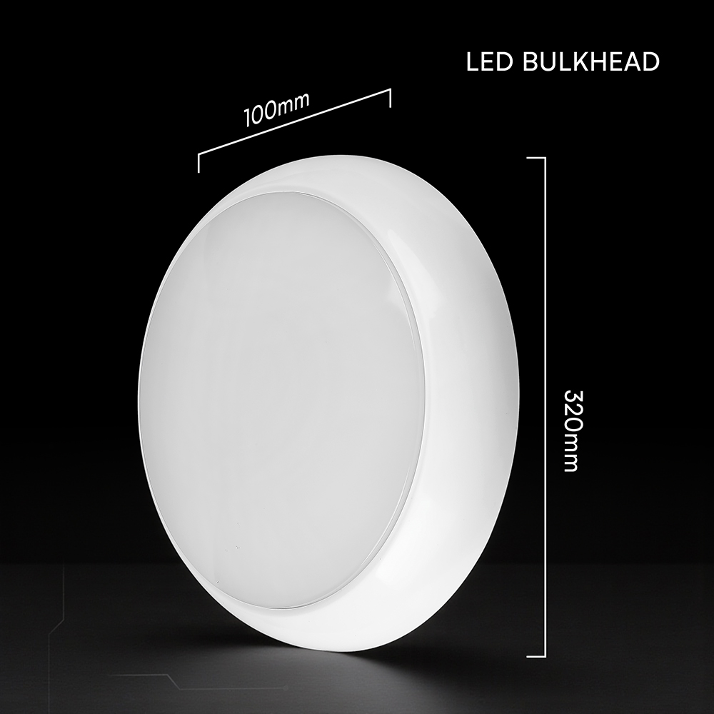 V-TAC LED-Deckenleuchte VT-812-24-6, 8W/16W/20W, 2700lm, 3000K/4000K/6500K, Ø32cm, 110°