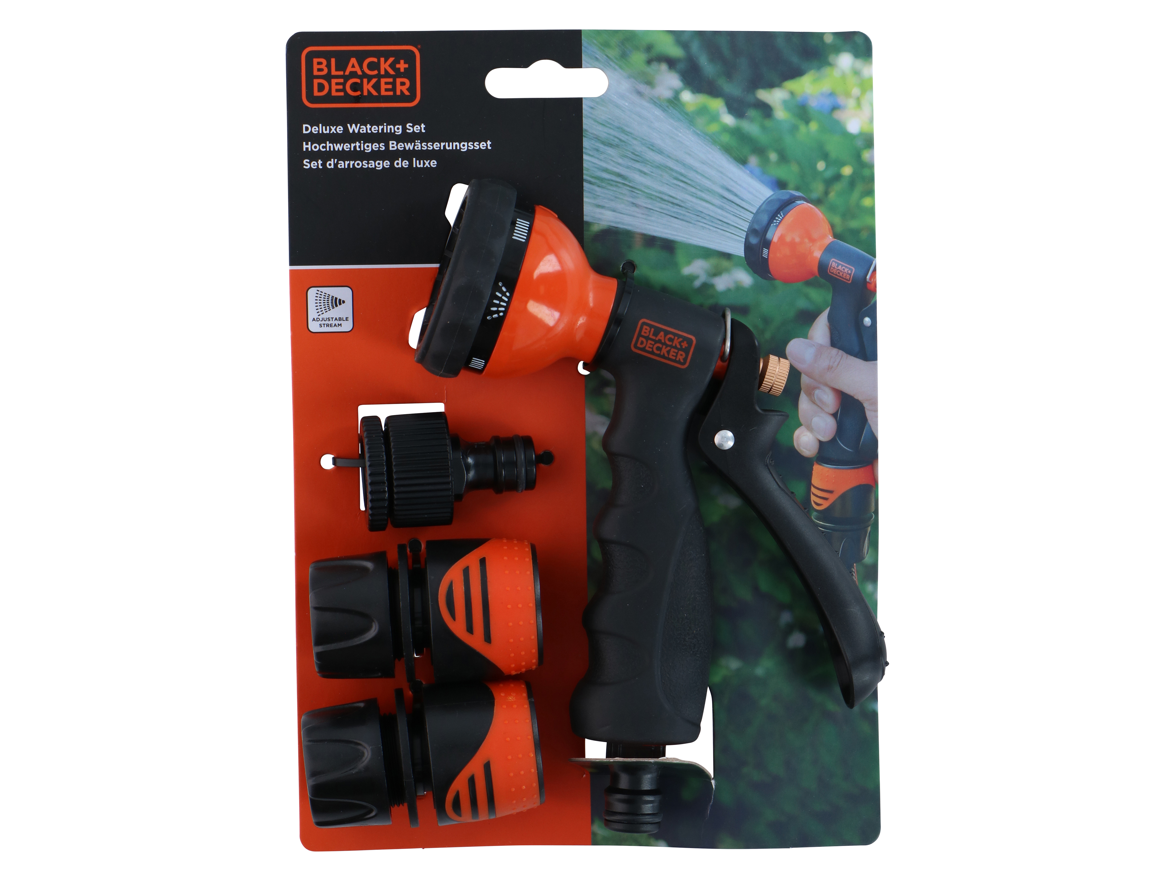 BLACK & DECKER Gartensprüher-Set, 4-teilig, 7 Funktionen