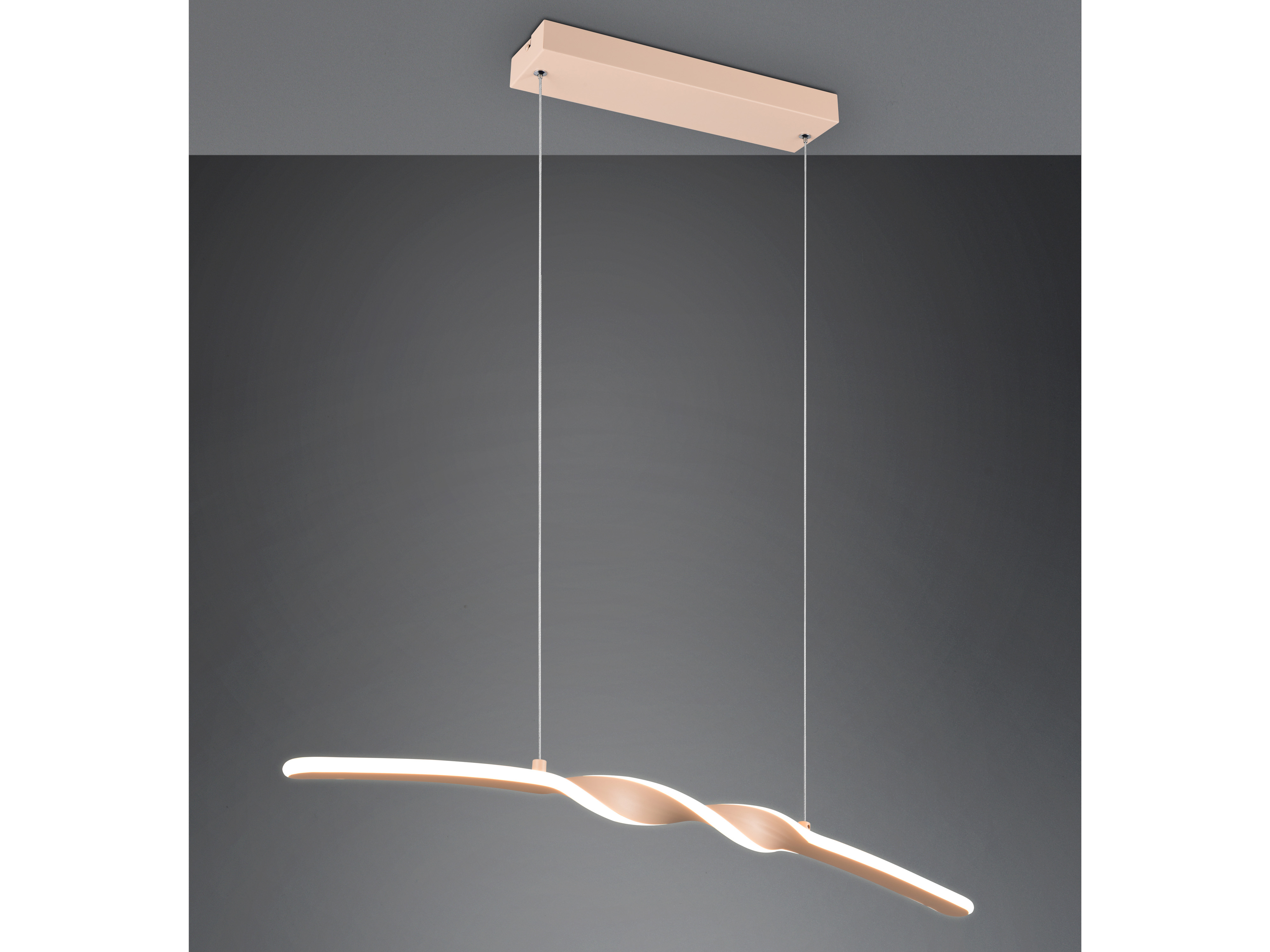 REALITY LED-Pendelleuchte Ginko R35791166, 18W, 1980lm, 3000K, warmweiß, IP20, sand
