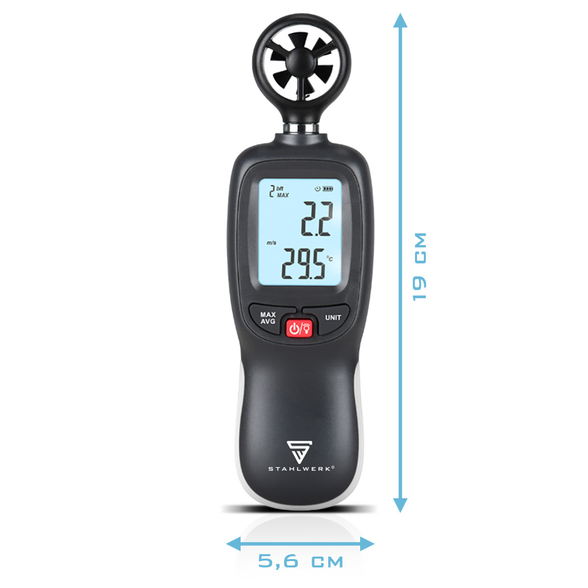 STAHLWERK Anemometer, 0-90 km/h