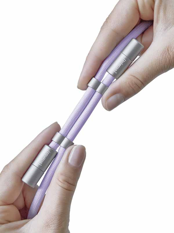 INTENSO USB-Kabel Lanyard USB-C 1,65m Lila