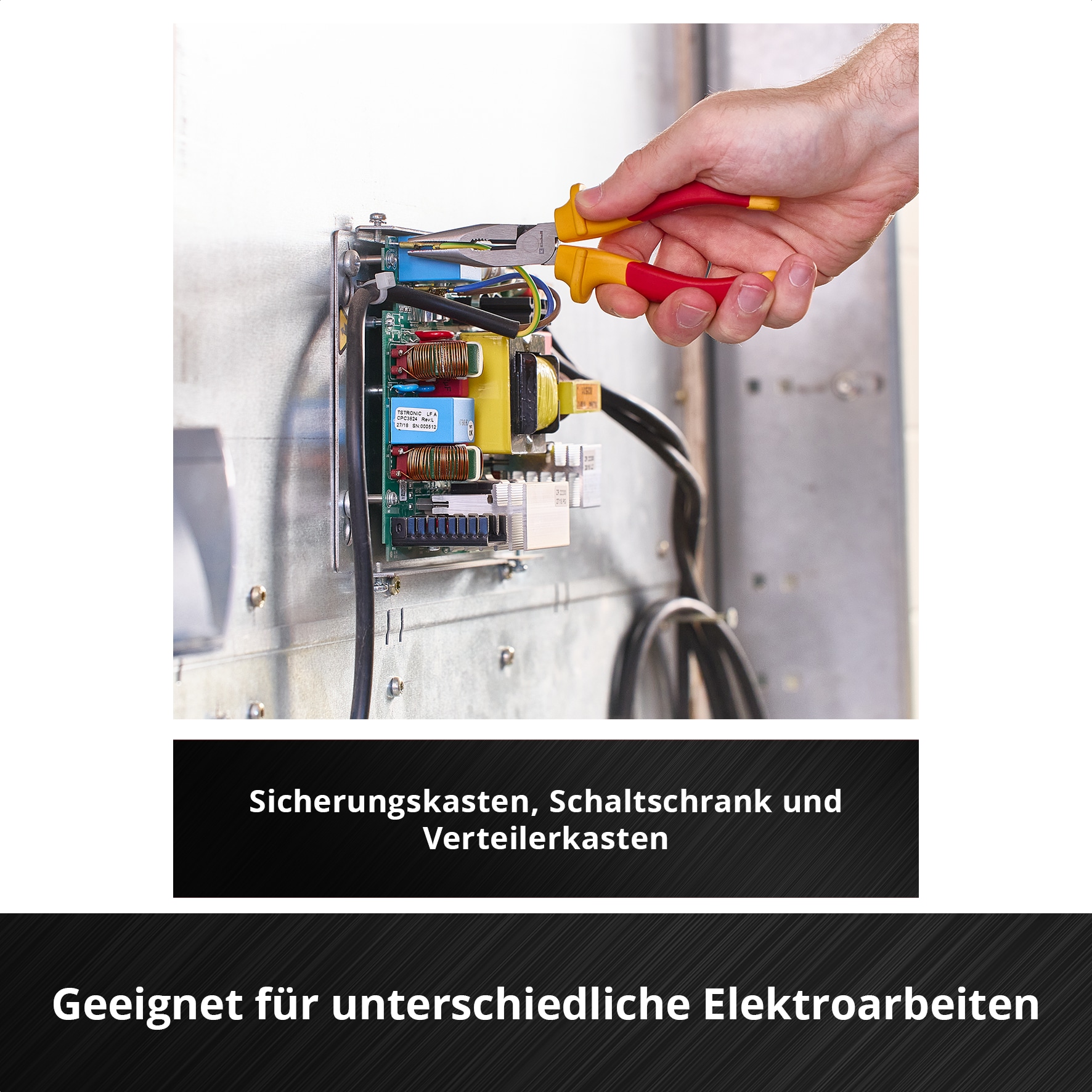 EINHELL Elektriker-Zangen-Set VDE, 370540, 160 mm, 3-teilig
