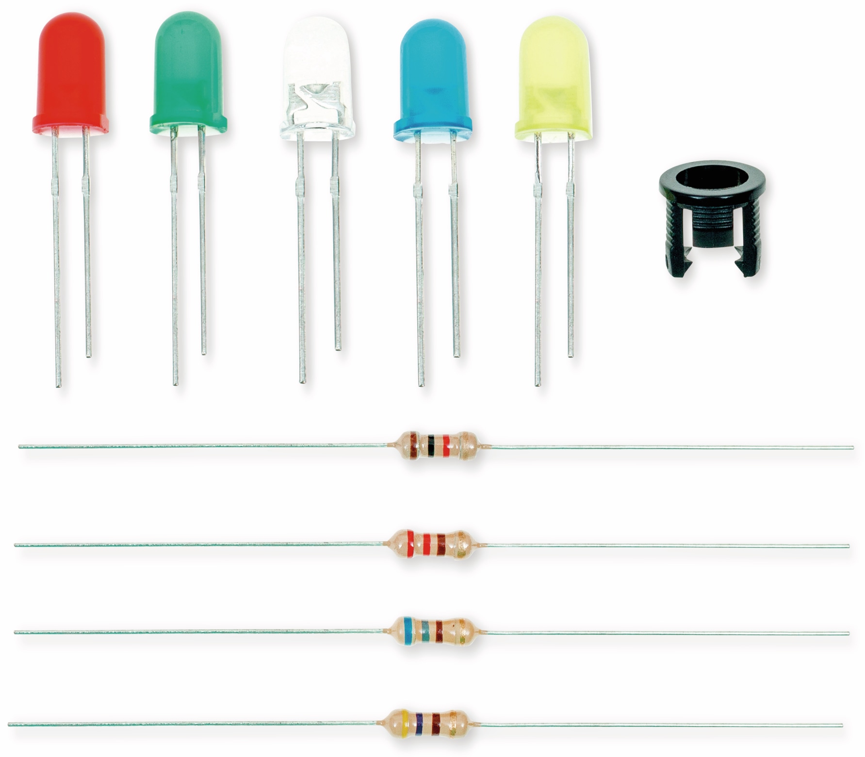 QUADRIOS, 201711O002, Standard LED-SET 5 mm, Diffus, Klar, 130 ST