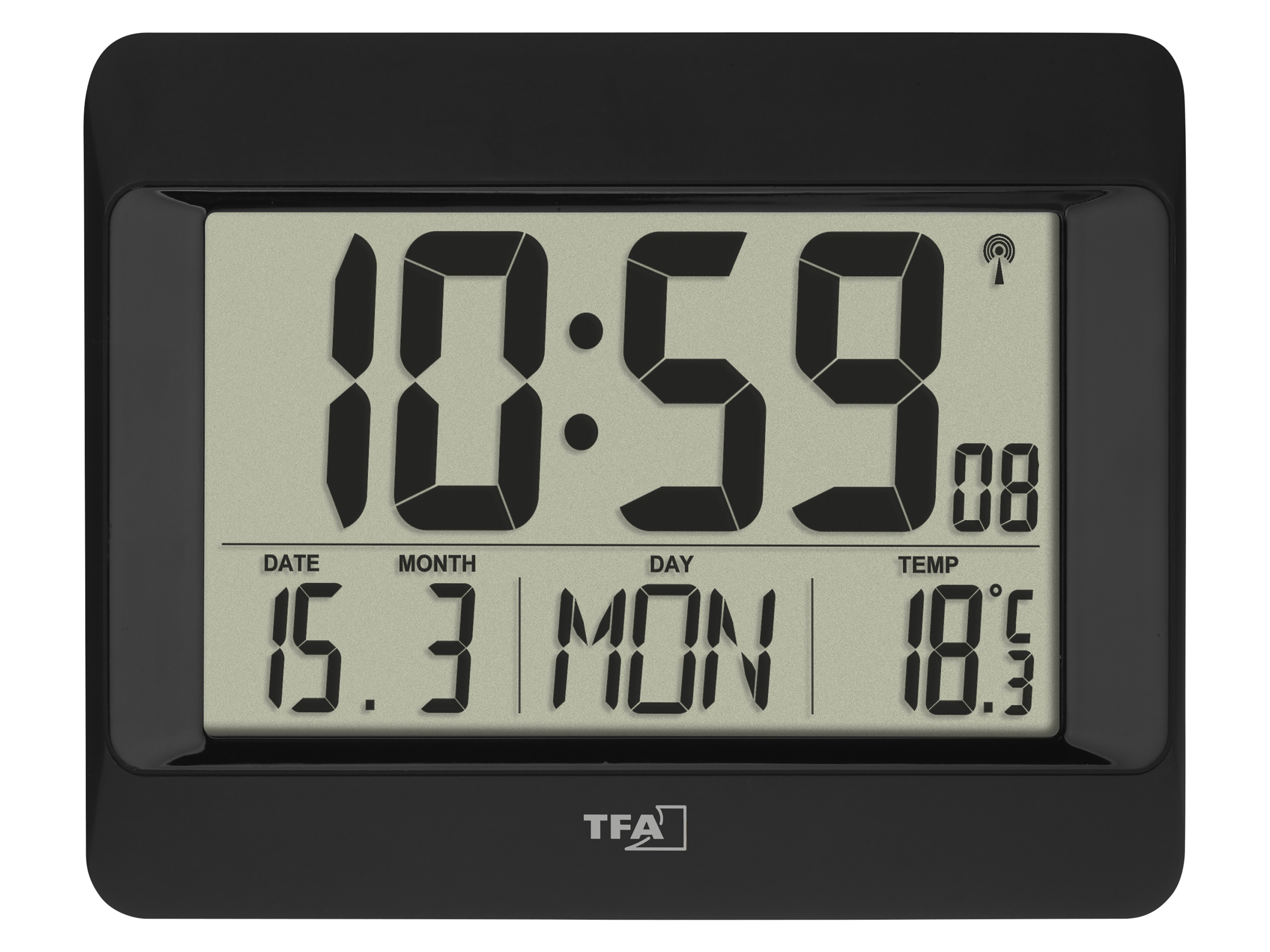TFA Funkuhr 60.4519.01, mit Innentemperatur
