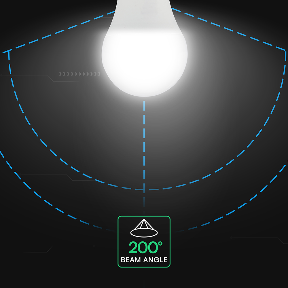 V-TAC LED-Lampe VT-2172616, EEK: F, 8,5W, 806lm, 4000K, E27, A60, 200° V-TAC LED-Lampe VT-2172616, EEK: F, 8,5W, 806lm, 4000K, E27, A60, 200°