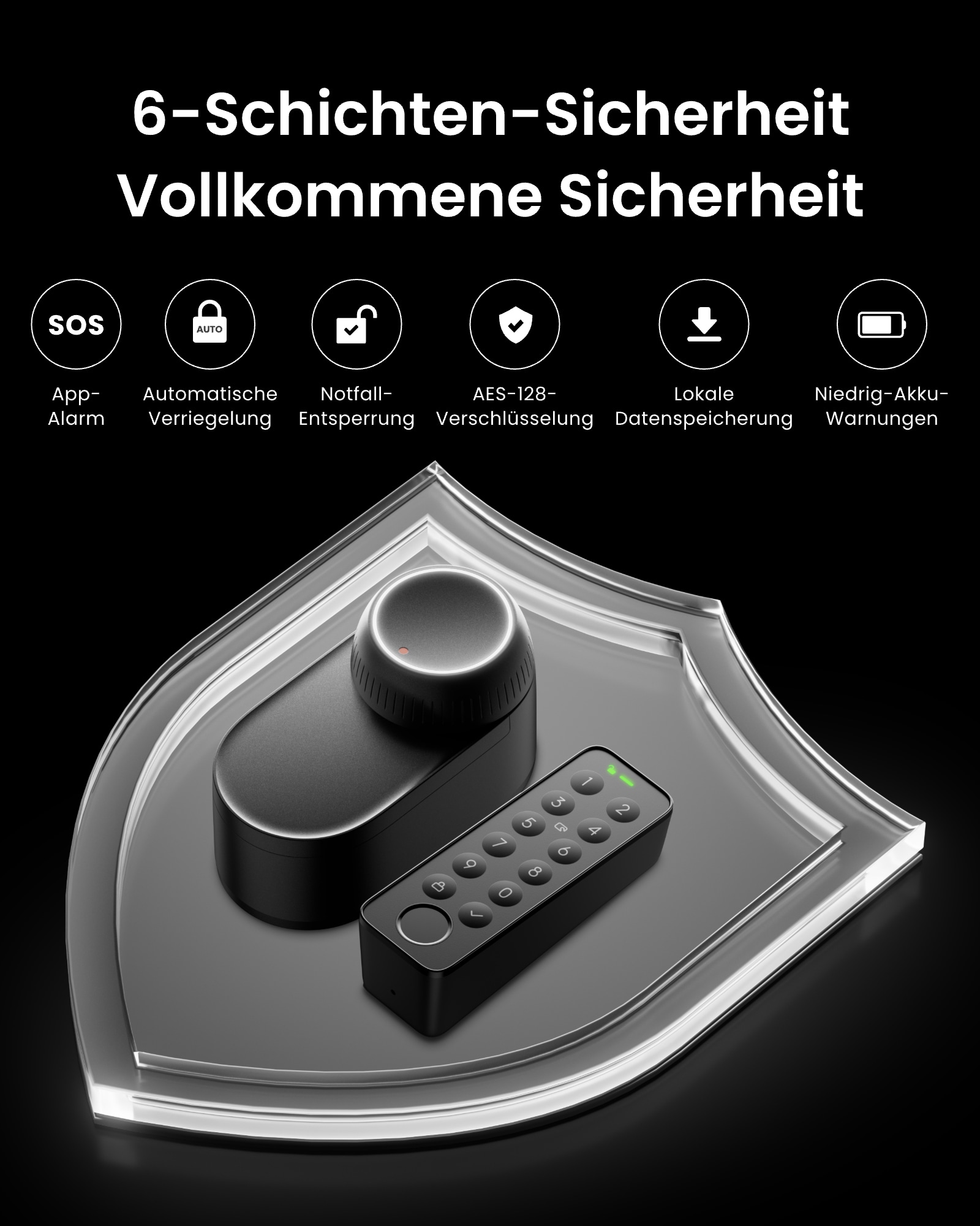 SWITCHBOT Elektronisches Türschloss Smart Lock Ultra, schwarz