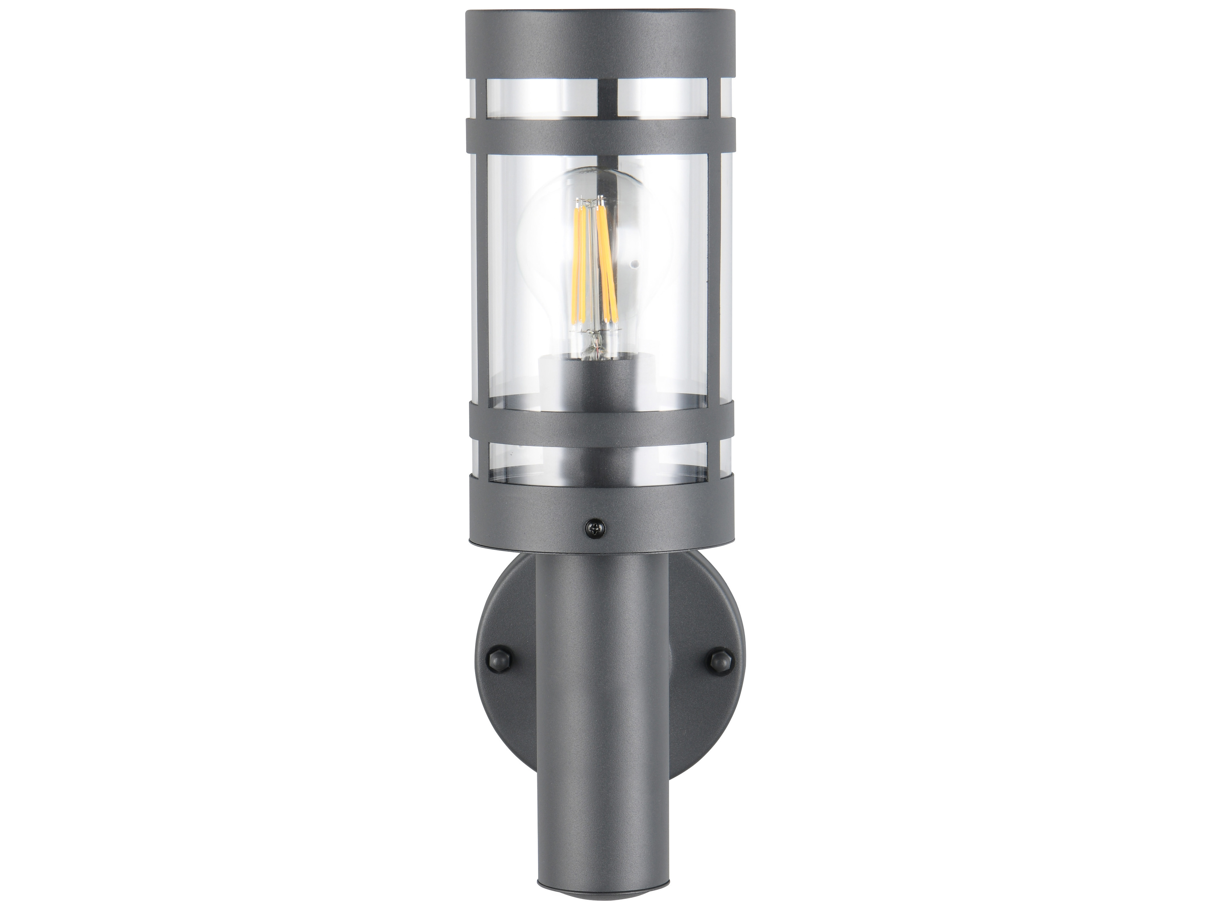 REALITY Wandleuchte PALOMA R21719142, E27, IP44, ohne LM, grau REALITY Wandleuchte PALOMA R21719142, E27, 28W, IP44, ohne Leuchtmittel, Bewegungssensor, grau