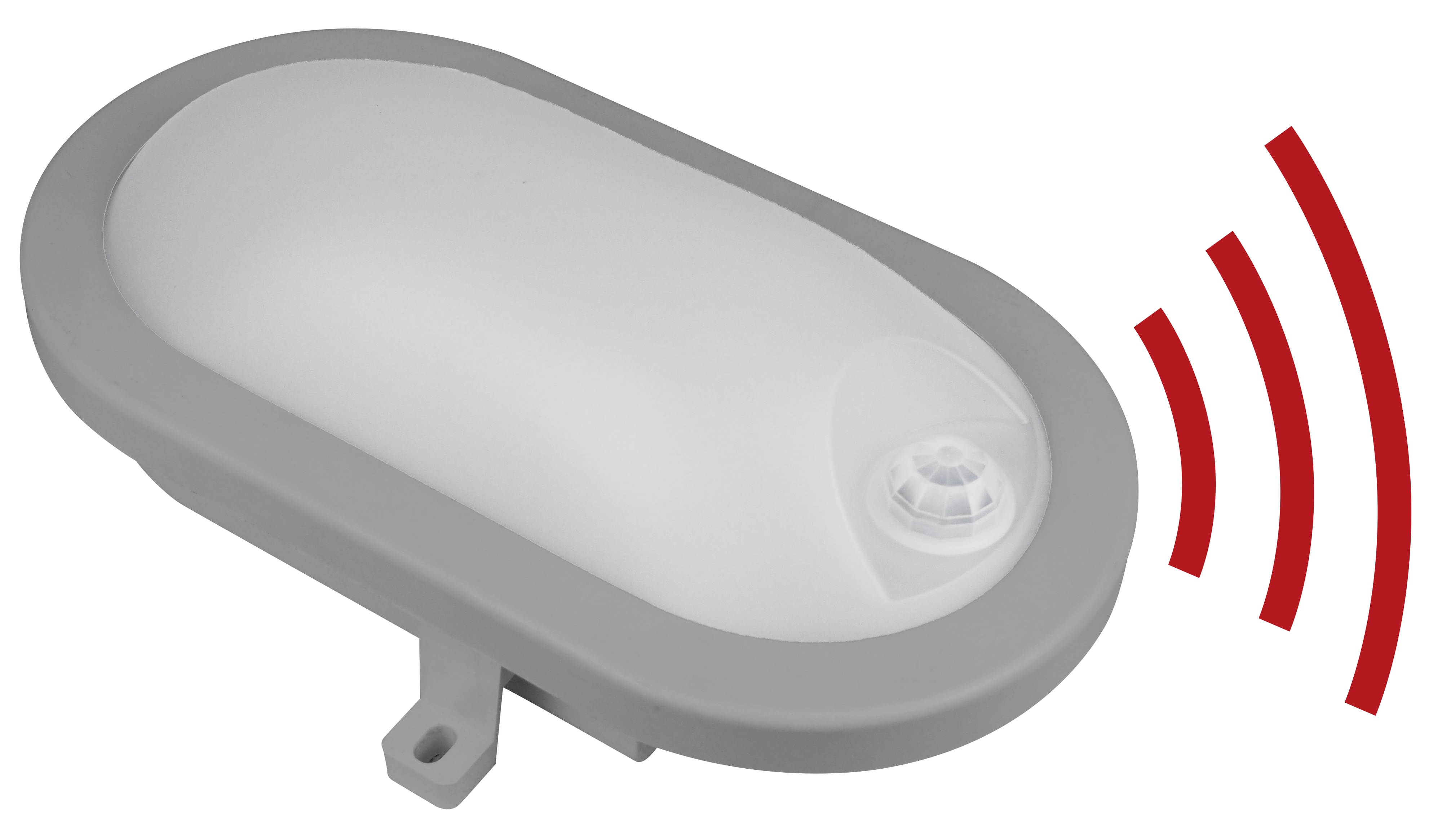 BLULAXA LED-Oval-Leuchte Basis Fix, IR-Sensor, 12W, 1200lm, 4000K, IP54
