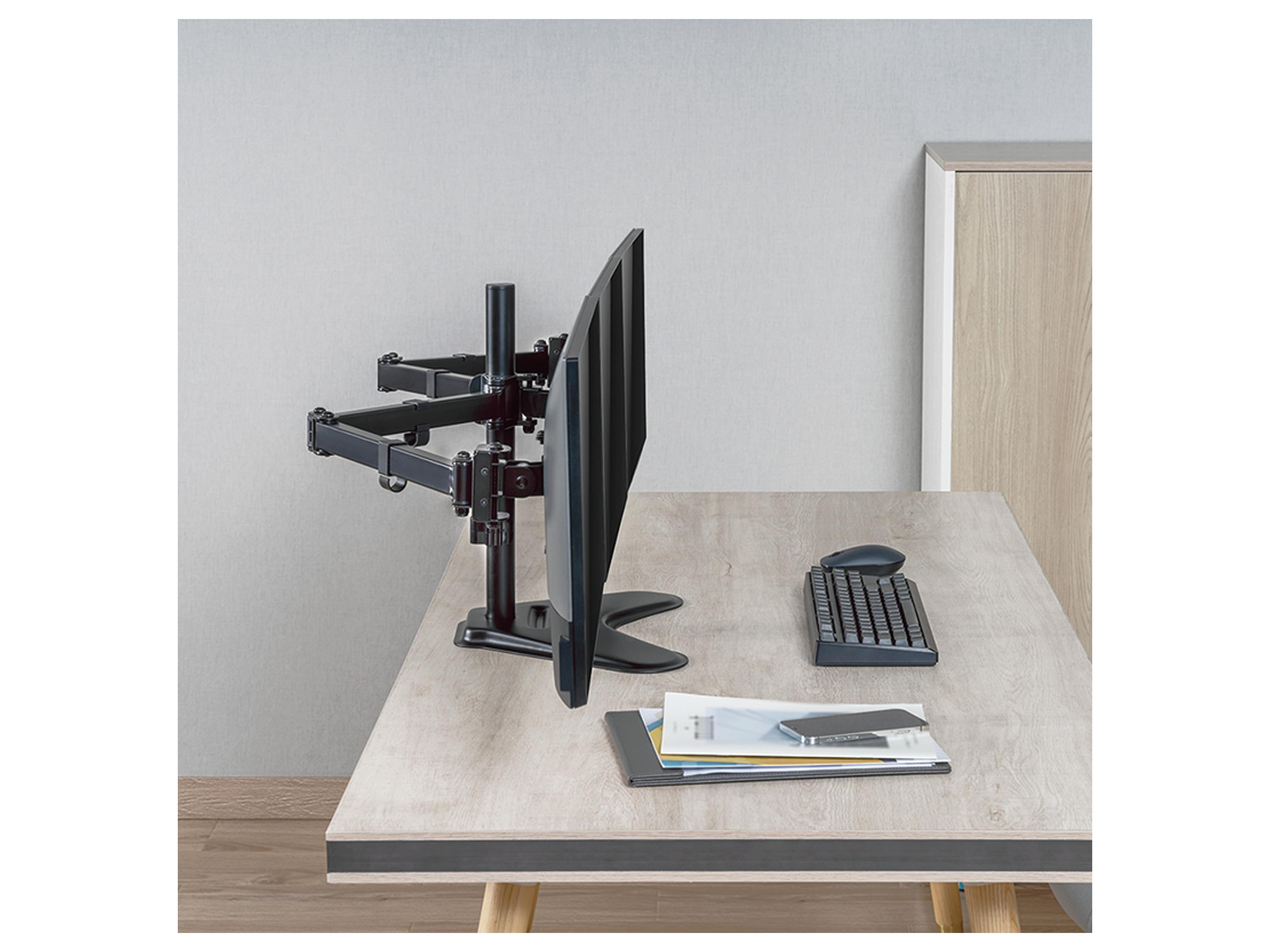 LOGILINK Monitorhalterung BP0174, 3-fach, 43,2 - 68,6 cm (17" - 27"), Aluminium