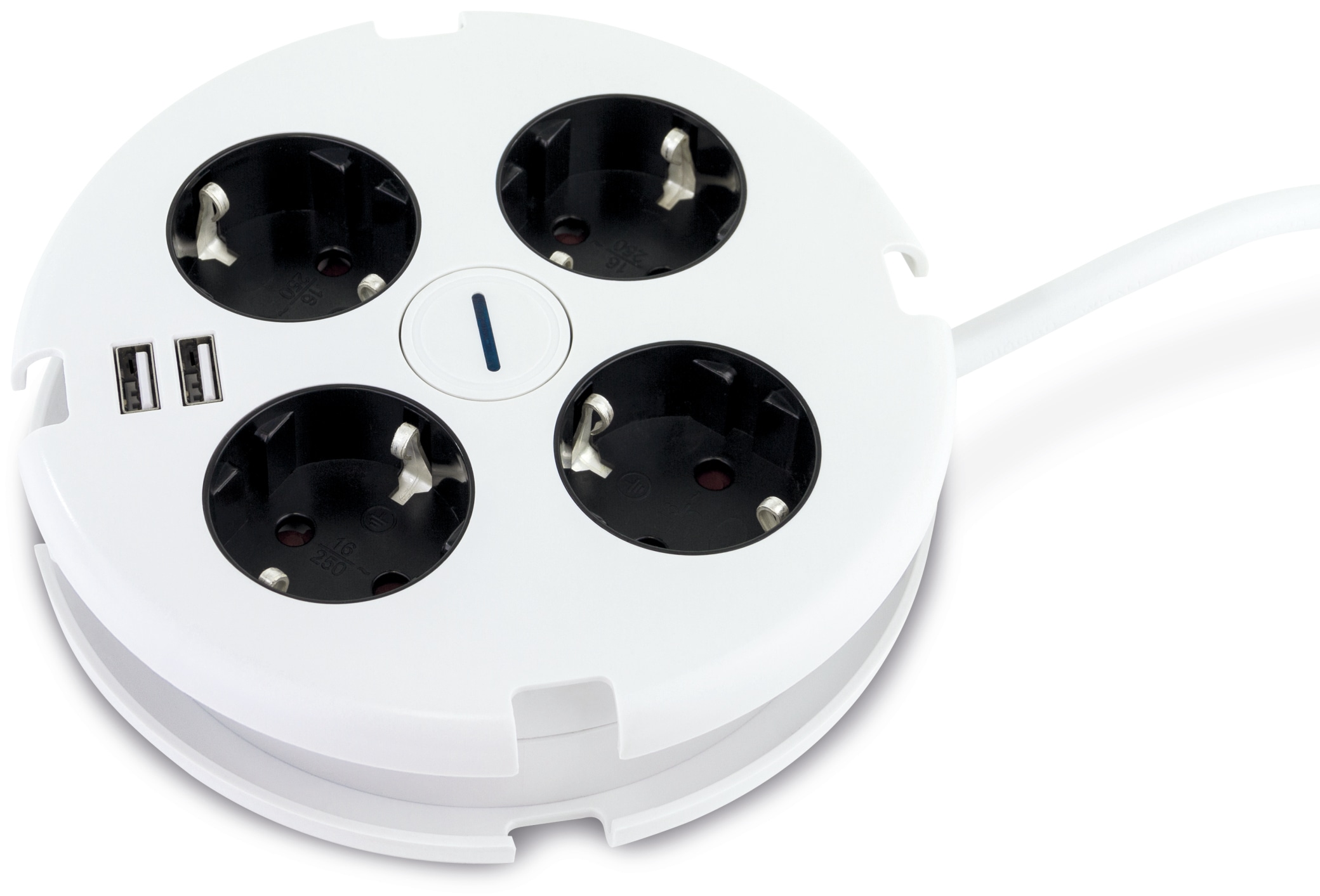 REV Steckdosenleiste PowerDisc, 4-fach, 2x USB REV Steckdosenleiste PowerDisc, 4-fach, 2x USB
