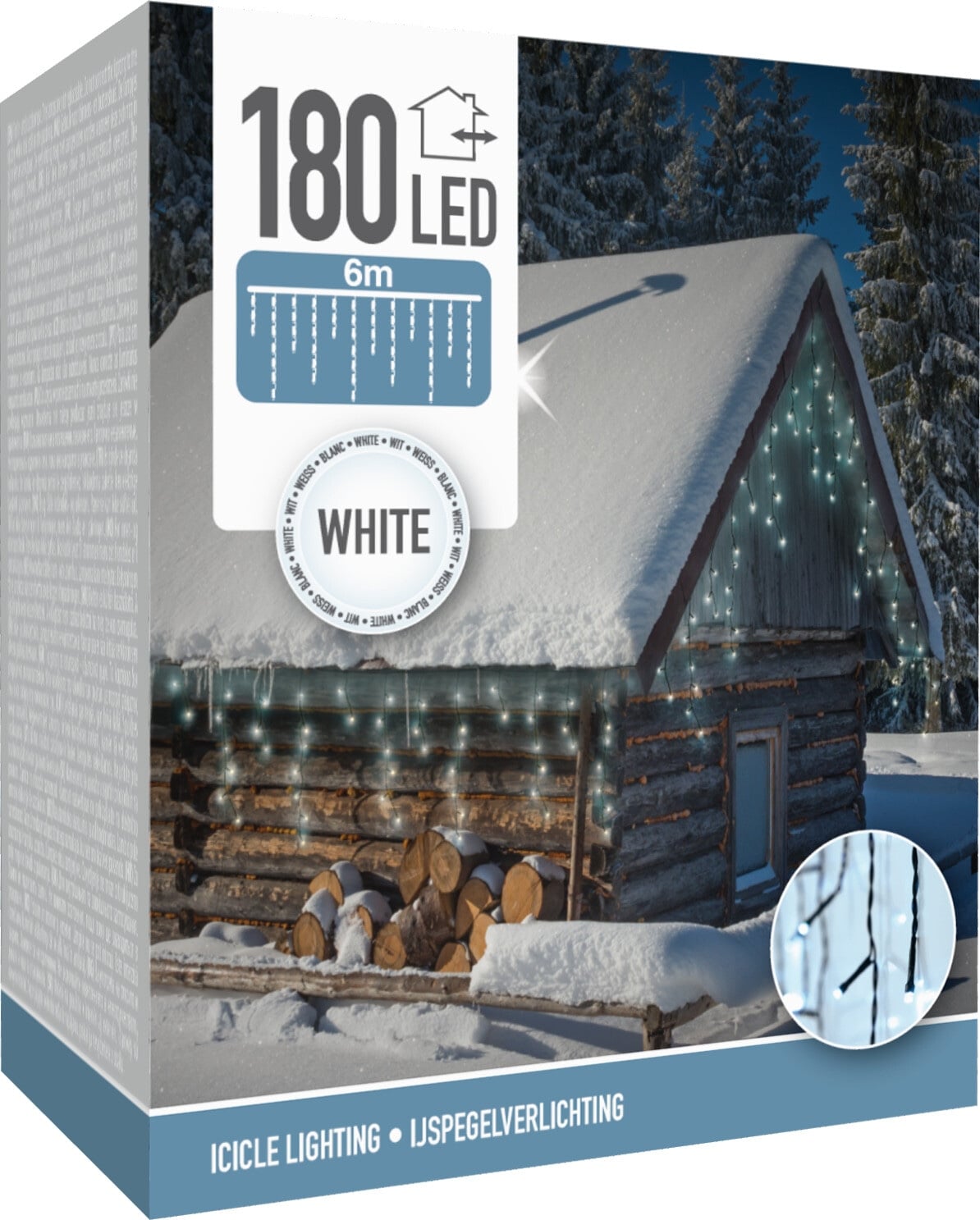 LED-Lichtervorhang, 180 LEDs, kaltweiß, 230 V~, grün, Innen/Außen, 9 m, Timer LED-Lichterkette Vorhang ,180 LEDs, kaltweiß, IP44, 230 V~, 6 m, grün