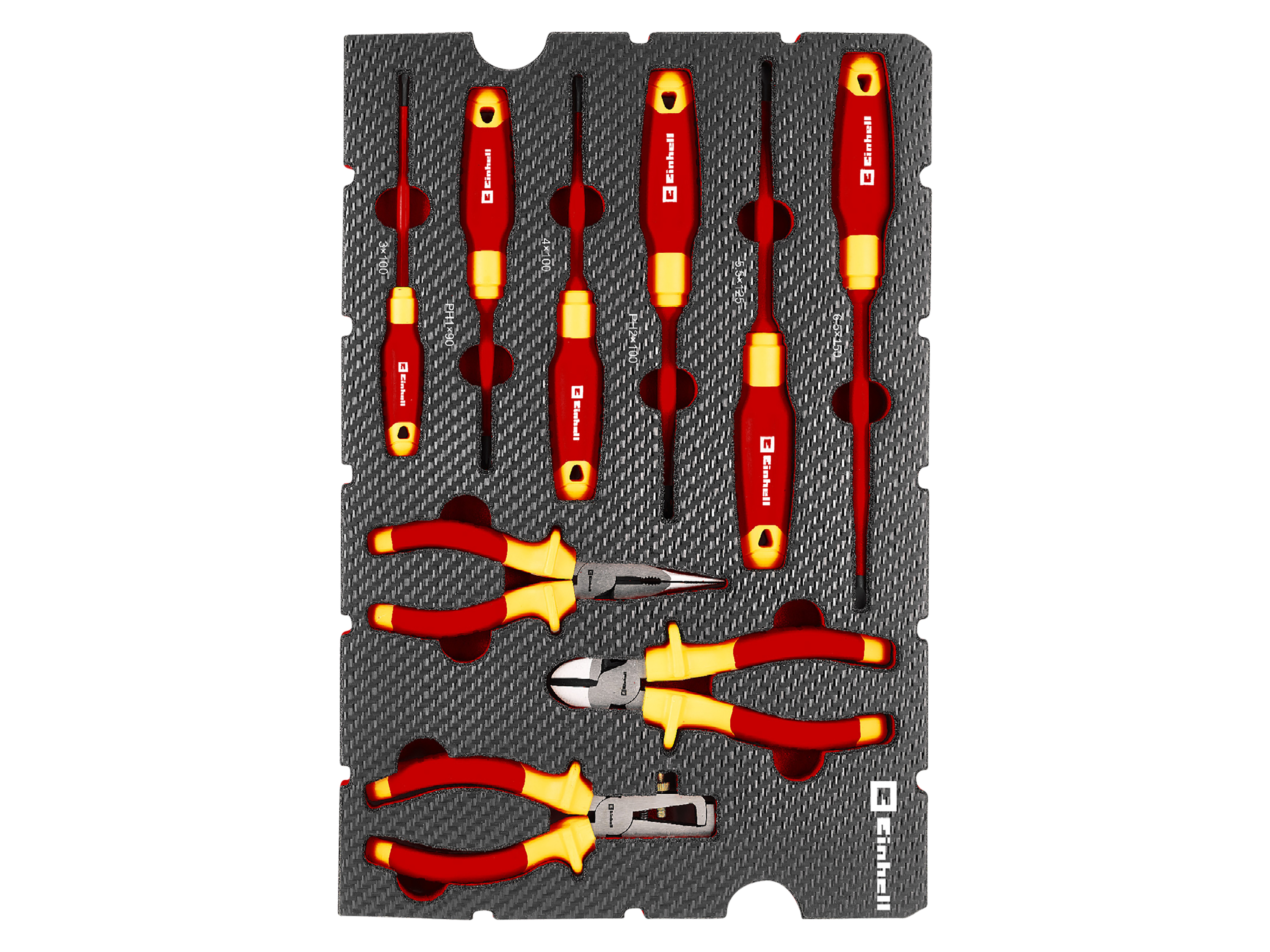 EINHELL E-Case-Einleger VDE Elektriker-Werkzeug, 370524, 9-teilig