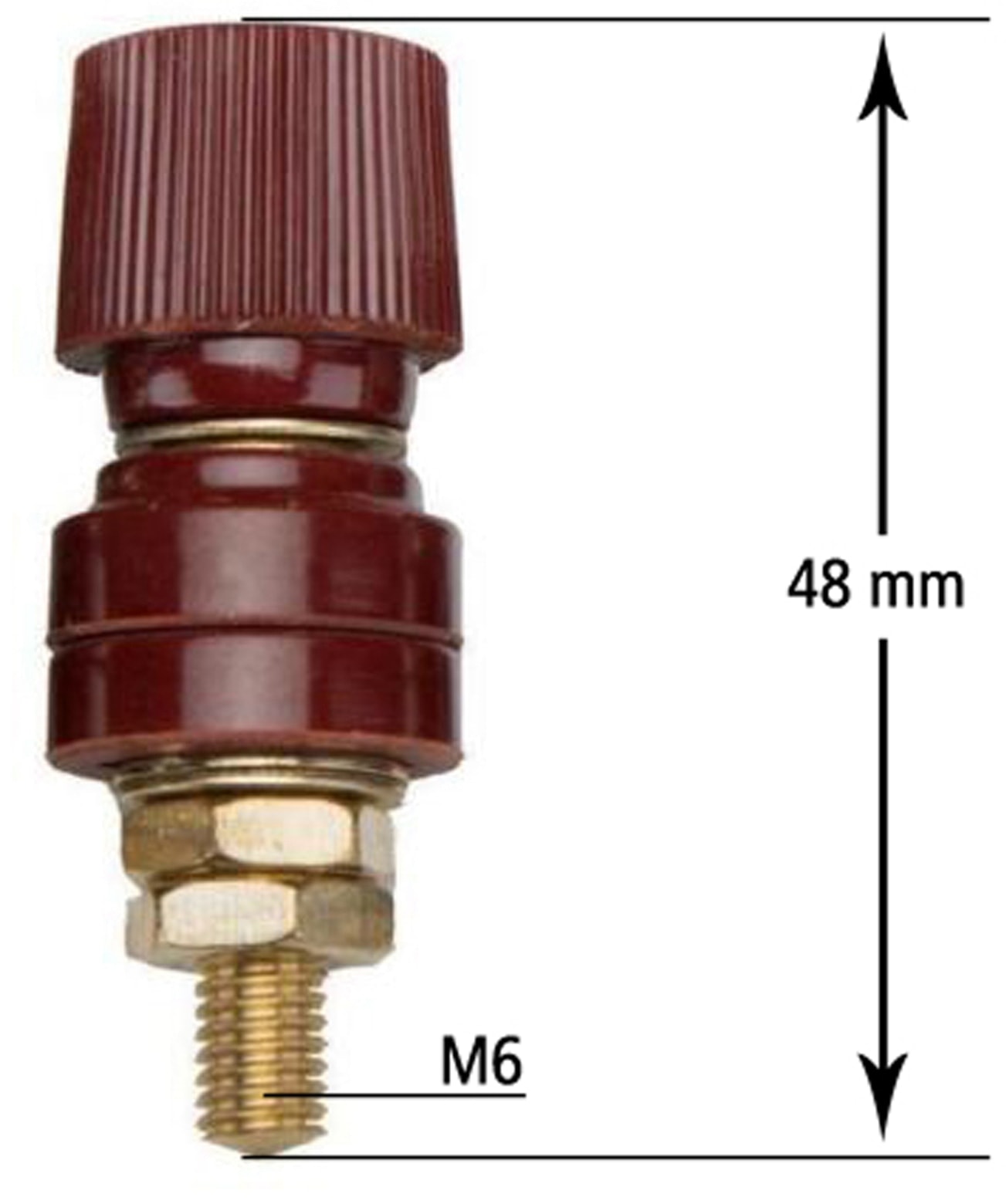Polklemme, M8, 100 A, rot