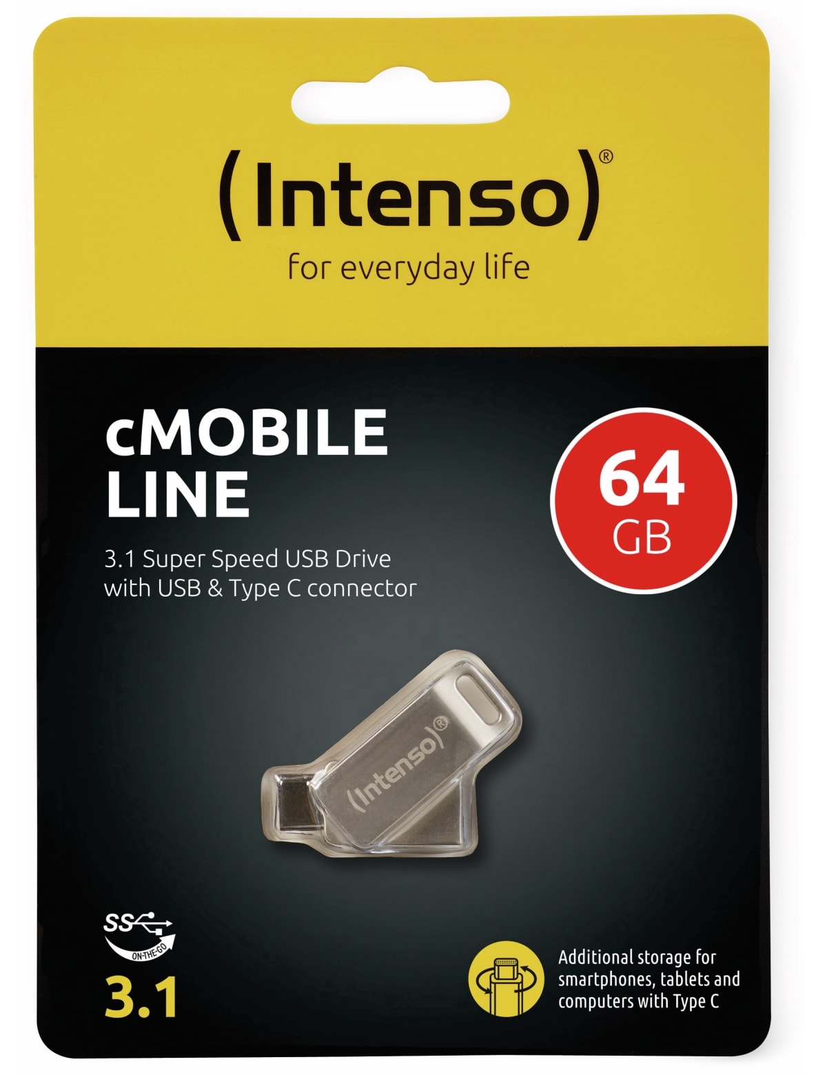 INTENSO USB 3.0 Speicherstick cMobile Line, USB Typ-C, 64 GB