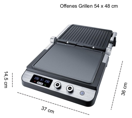 STEBA Kontaktgrill FG 120, Edelstahl, Antihaft, Timer, LED-Display STEBA Kontaktgrill FG 120, Edelstahl, Antihaft, Timer, LED-Display