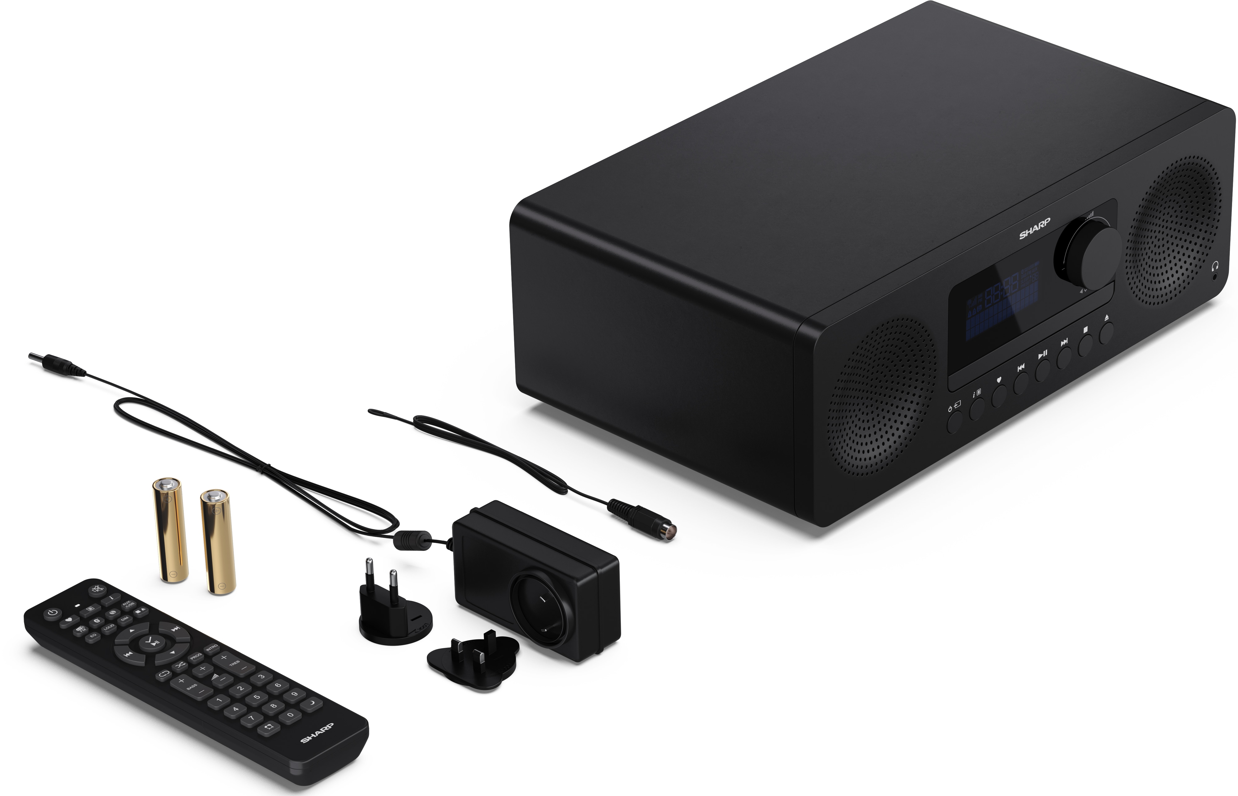 SHARP HiFi-Anlage XL-B720D, All-in-one, schwarz, DAB+, Bluetooth, MP3, CD-Lafw.