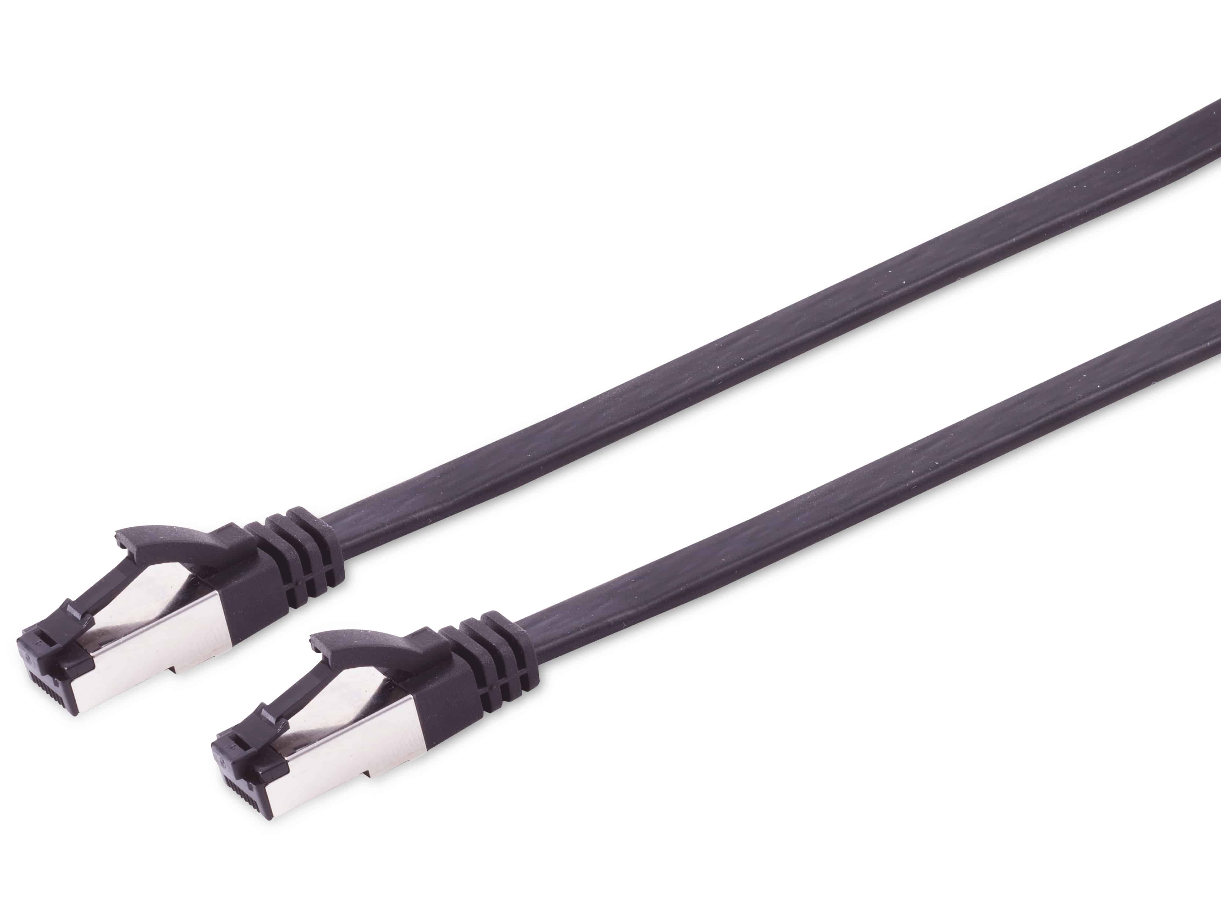 S-IMPULS CAT.8.1 Netzwerkkabel, flach, TPE, schwarz, 5,0 m
