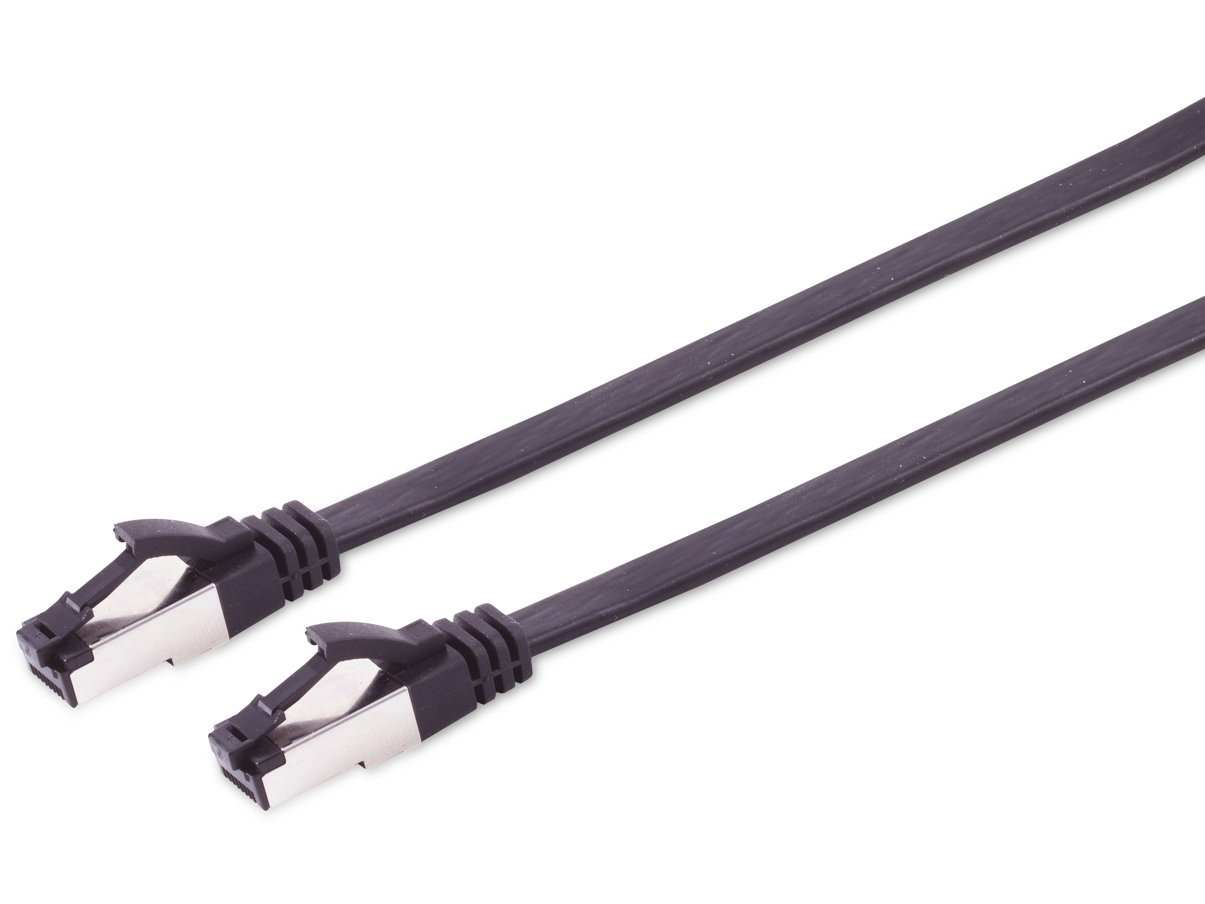 S-IMPULS CAT.8.1 Netzwerkkabel, flach, TPE, schwarz, 5,0 m