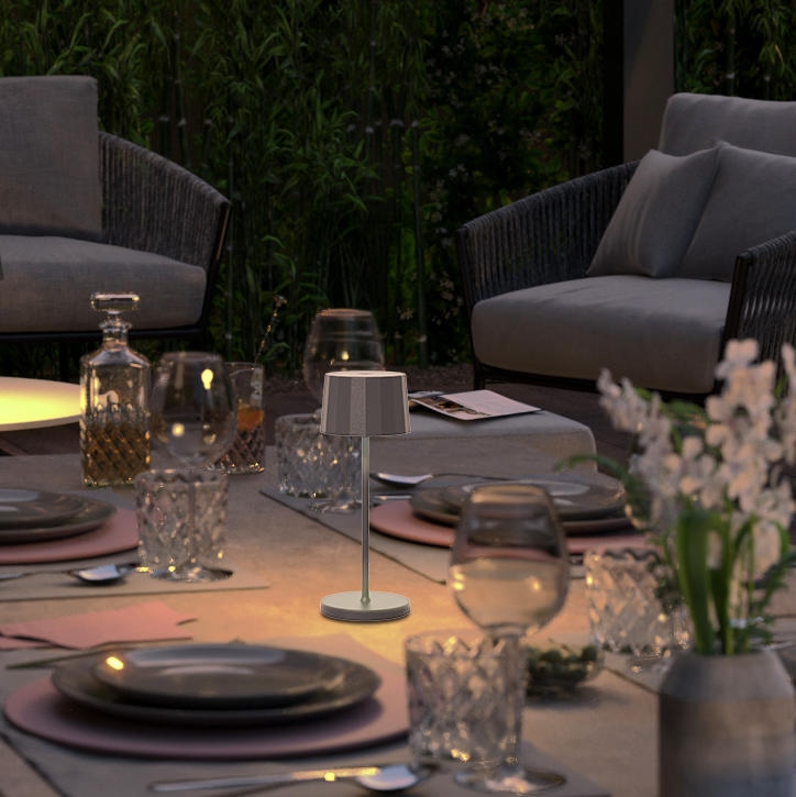 MÜLLER-LICHT LED-Akku-Tischleuchte OLEA, 2,2W, 200lm, RGB, anthrazit